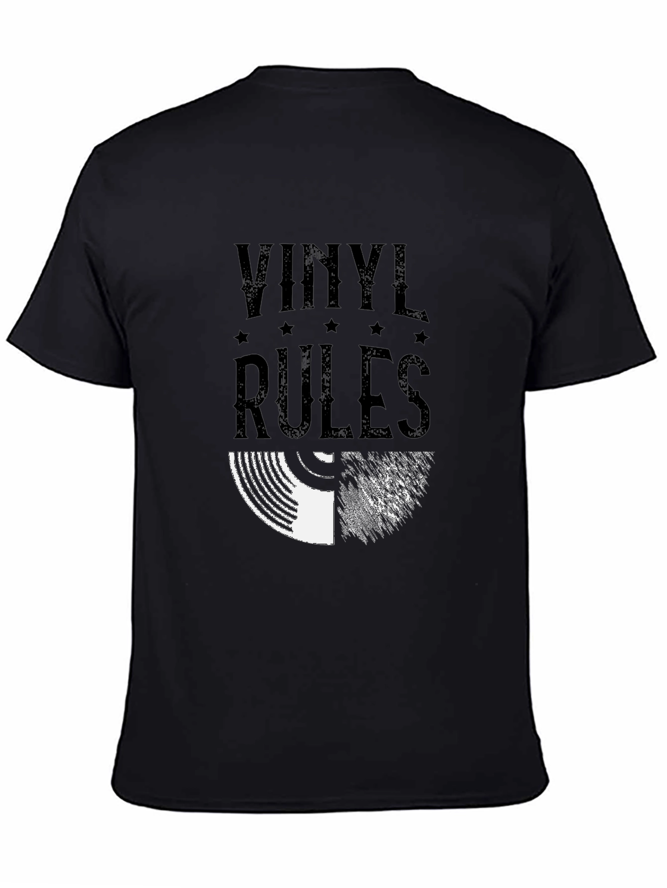 Vinyl Rules Black Graphic Tee