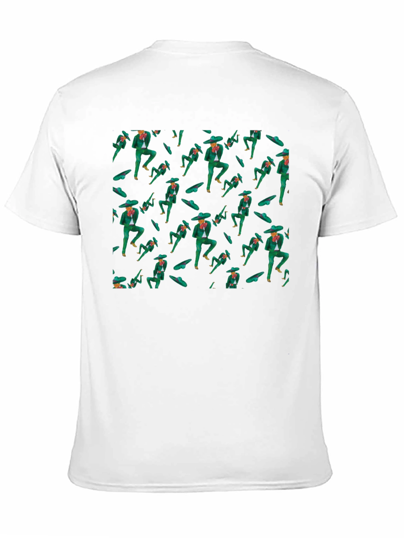 Mariachi Dancer Pattern Black T-Shirt