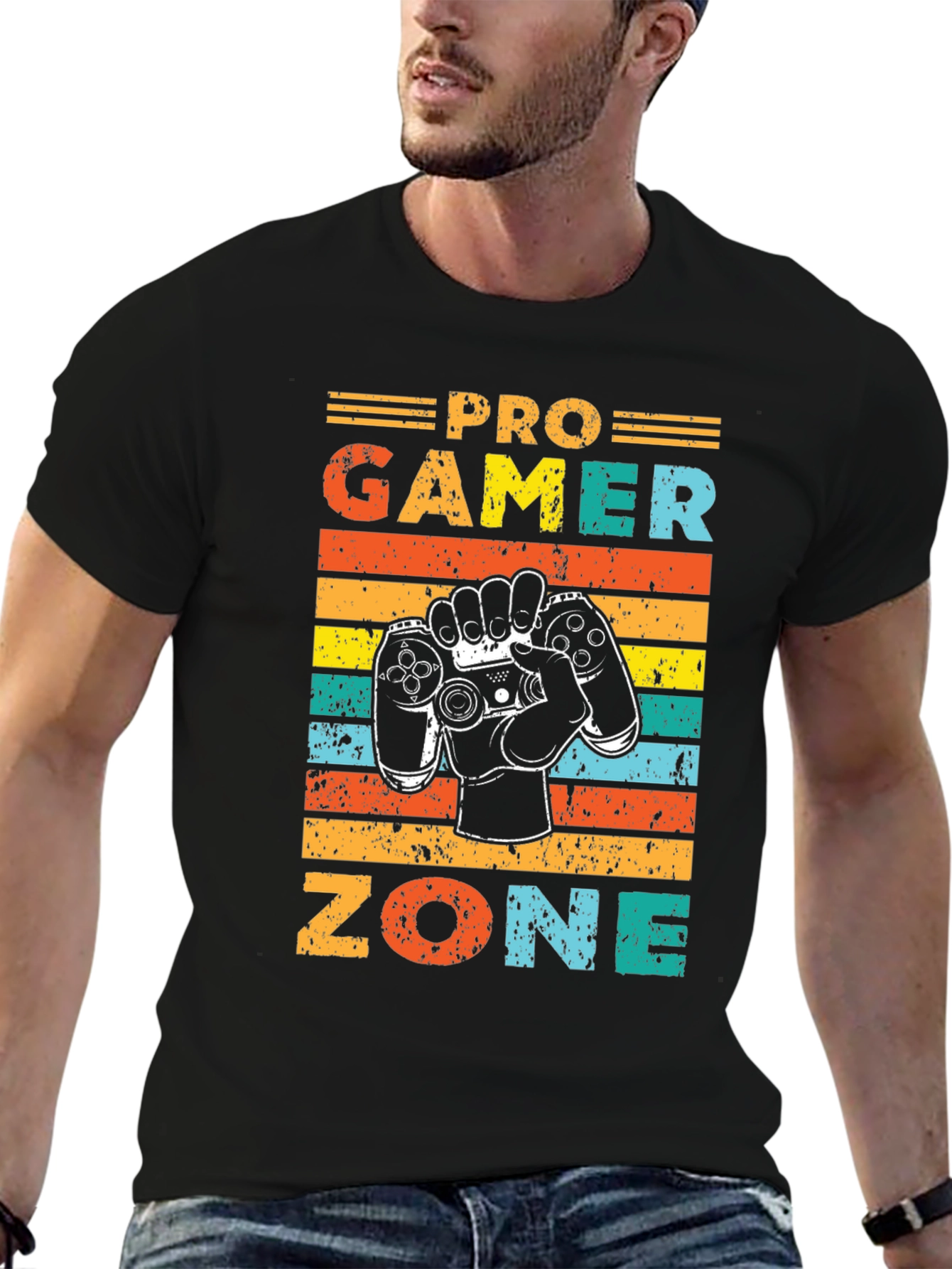 Pro Gamer Zone Graphic Tee - Retro Gaming Shirt