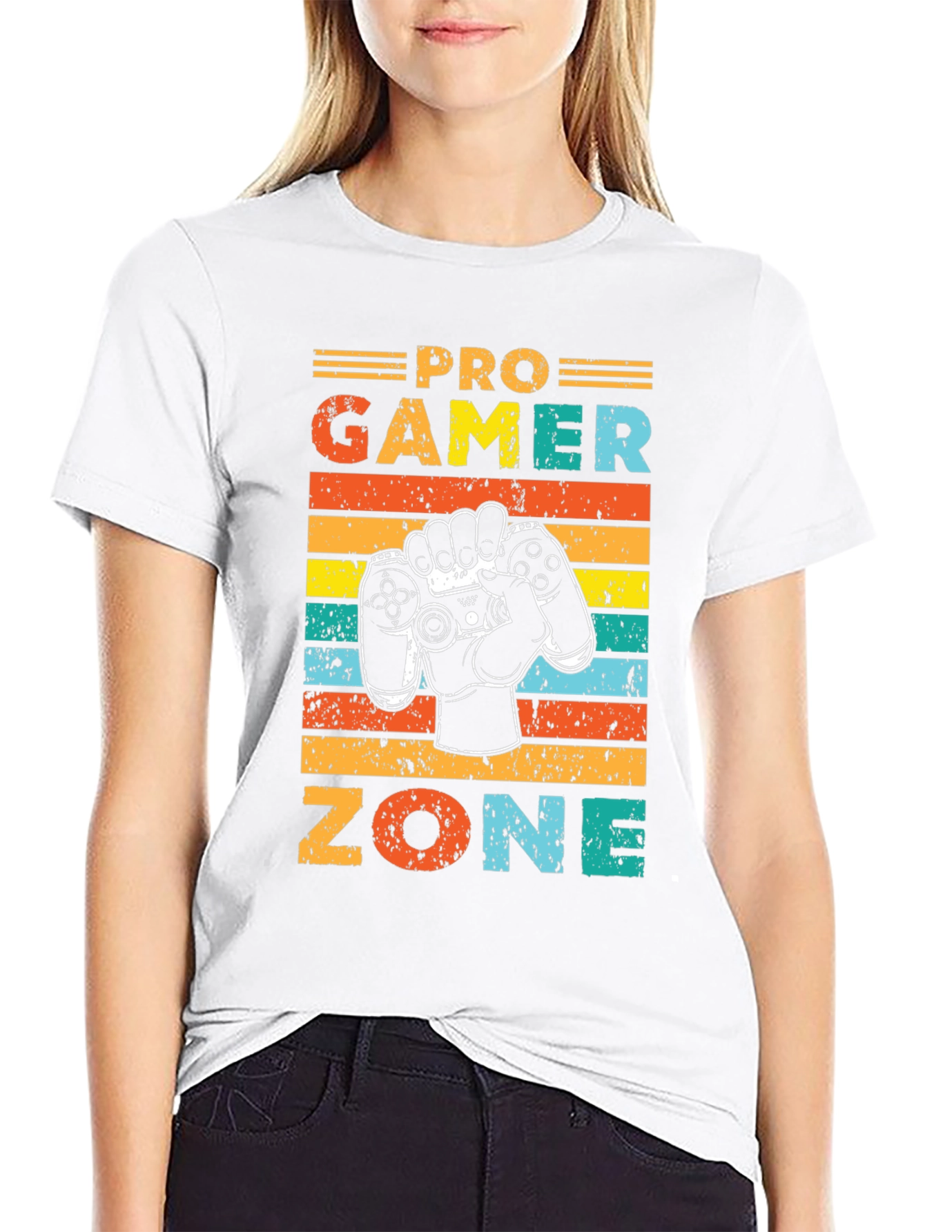Pro Gamer Zone Graphic Tee - Retro Gaming Shirt