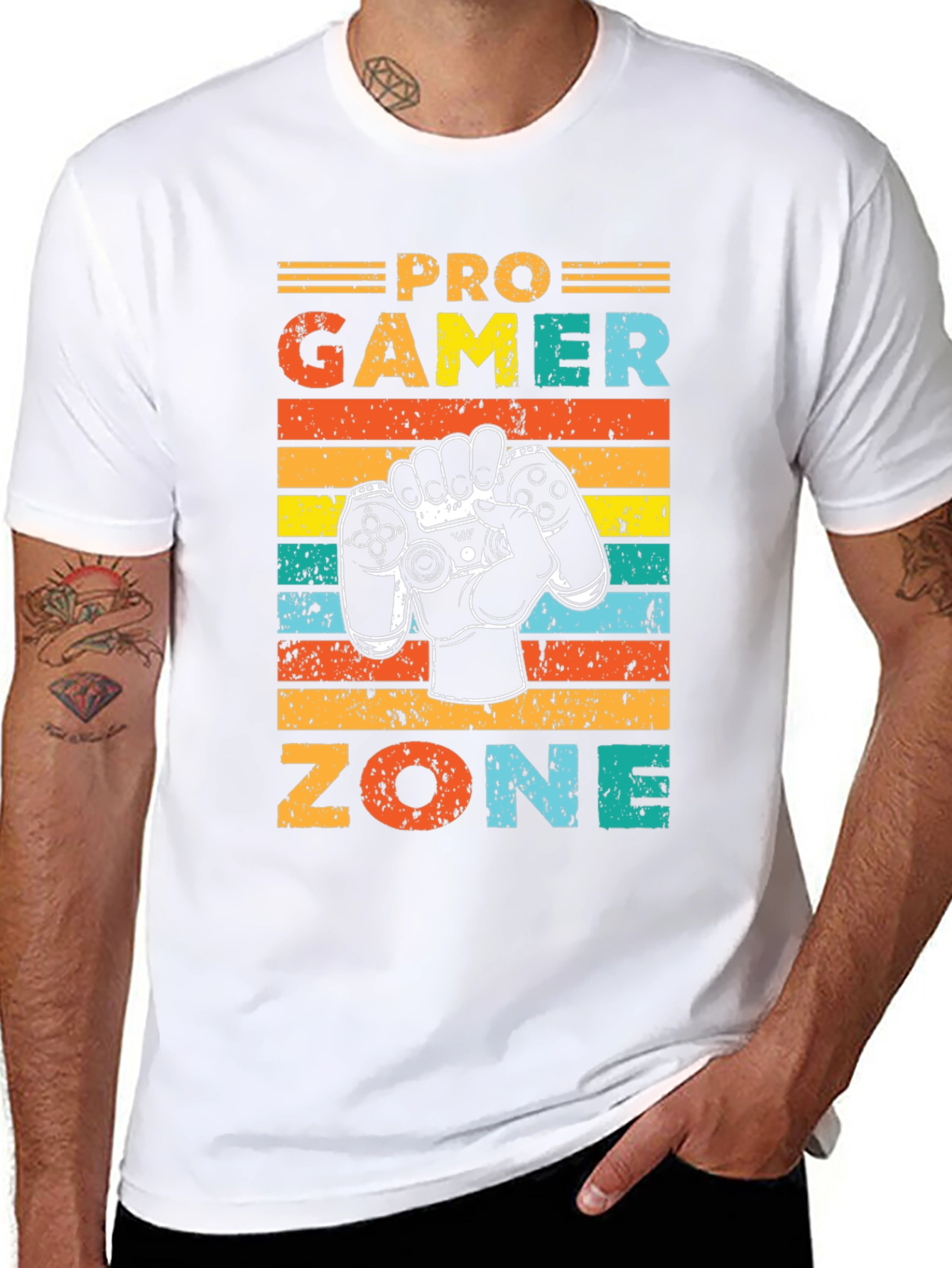 Pro Gamer Zone Graphic Tee - Retro Gaming Shirt