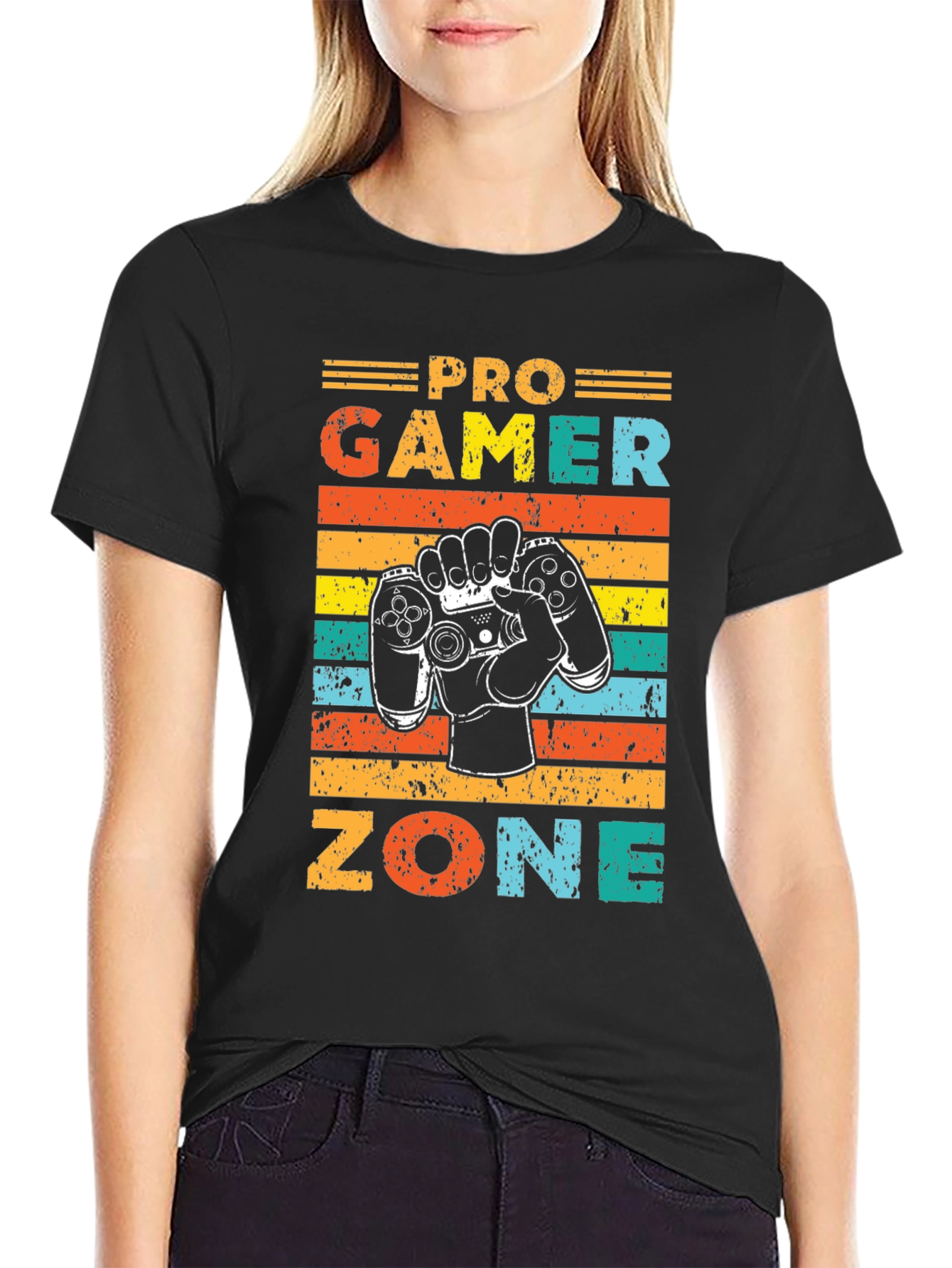 Pro Gamer Zone Graphic Tee - Retro Gaming Shirt