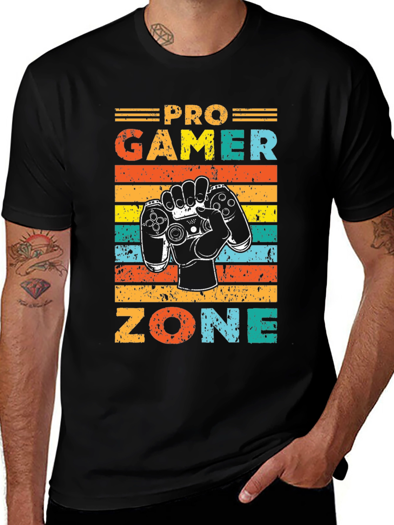 Pro Gamer Zone Graphic Tee - Retro Gaming Shirt