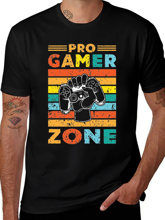 Pro Gamer Zone Graphic Tee - Retro Gaming Shirt