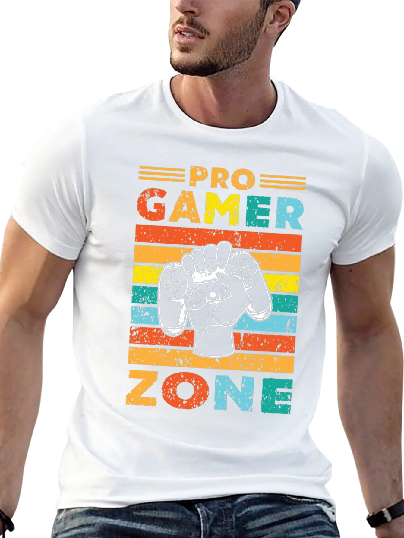 Pro Gamer Zone Graphic Tee - Retro Gaming Shirt
