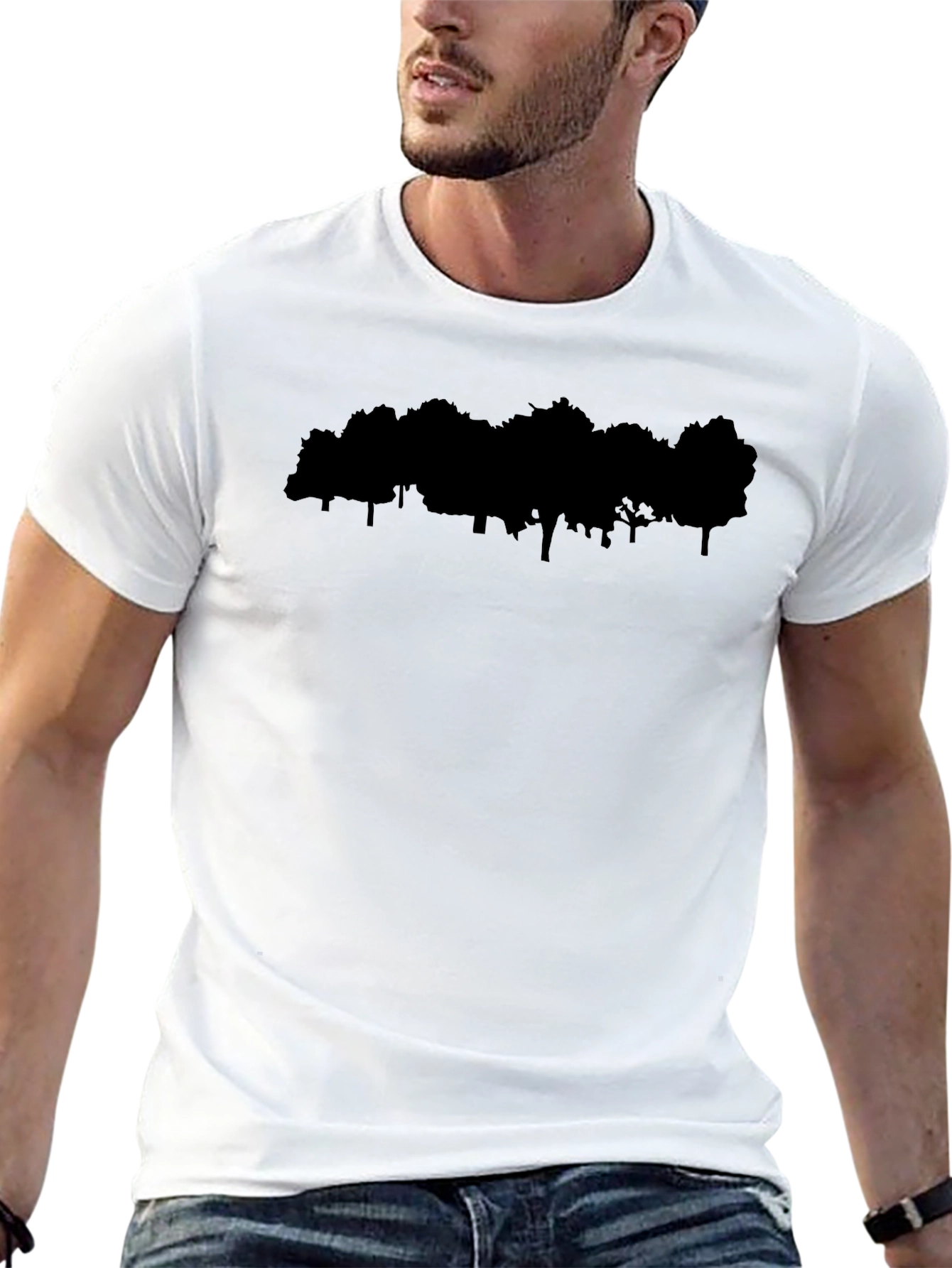 Silhouette Tree Black Graphic Tee