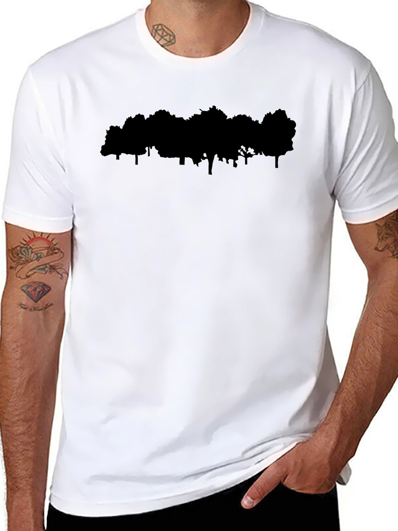 Silhouette Tree Black Graphic Tee