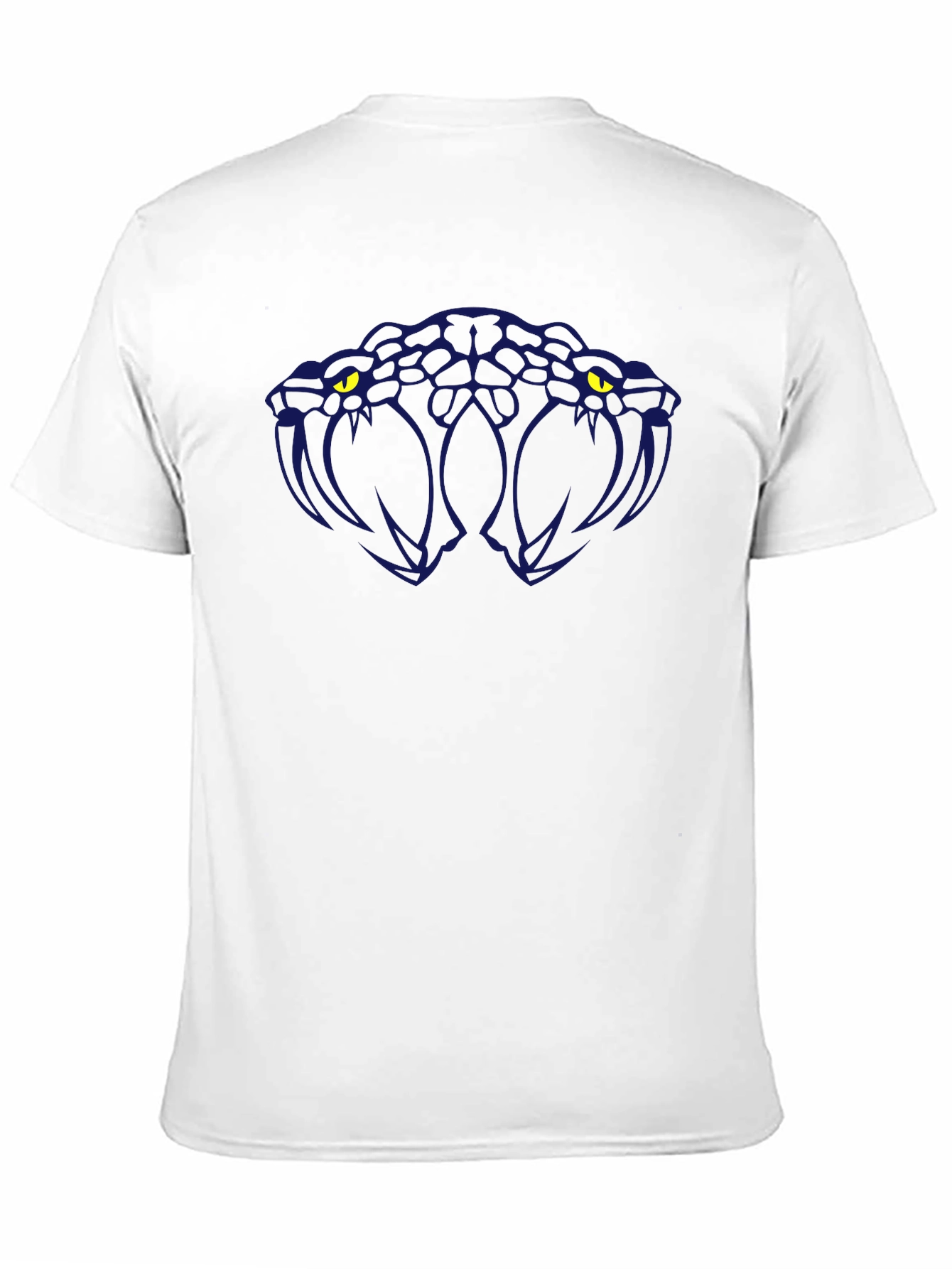 Black T-Shirt with Two-Headed Snake Graphic