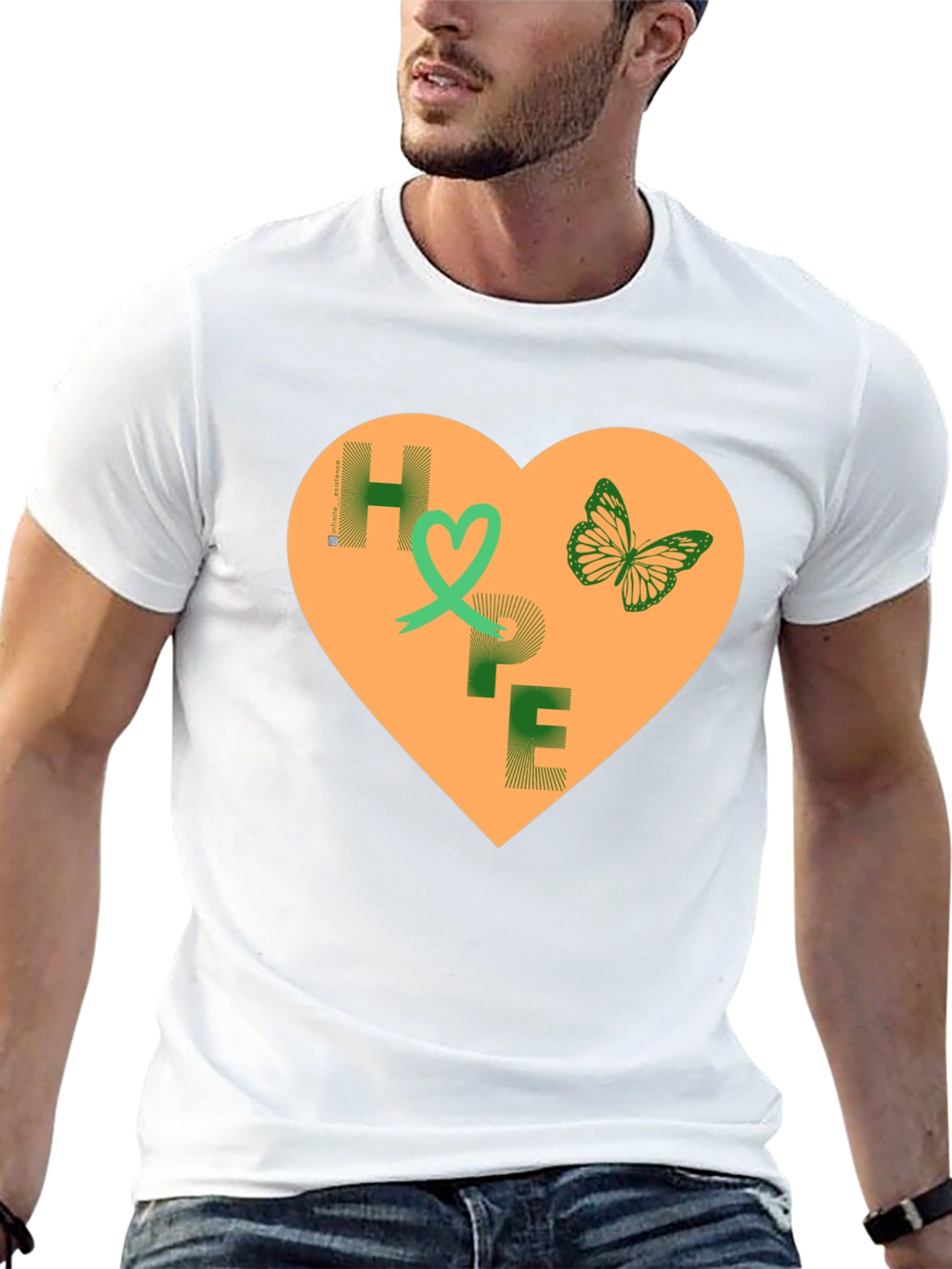 HOPE T-Shirt - Heart Butterfly Graphic Tee