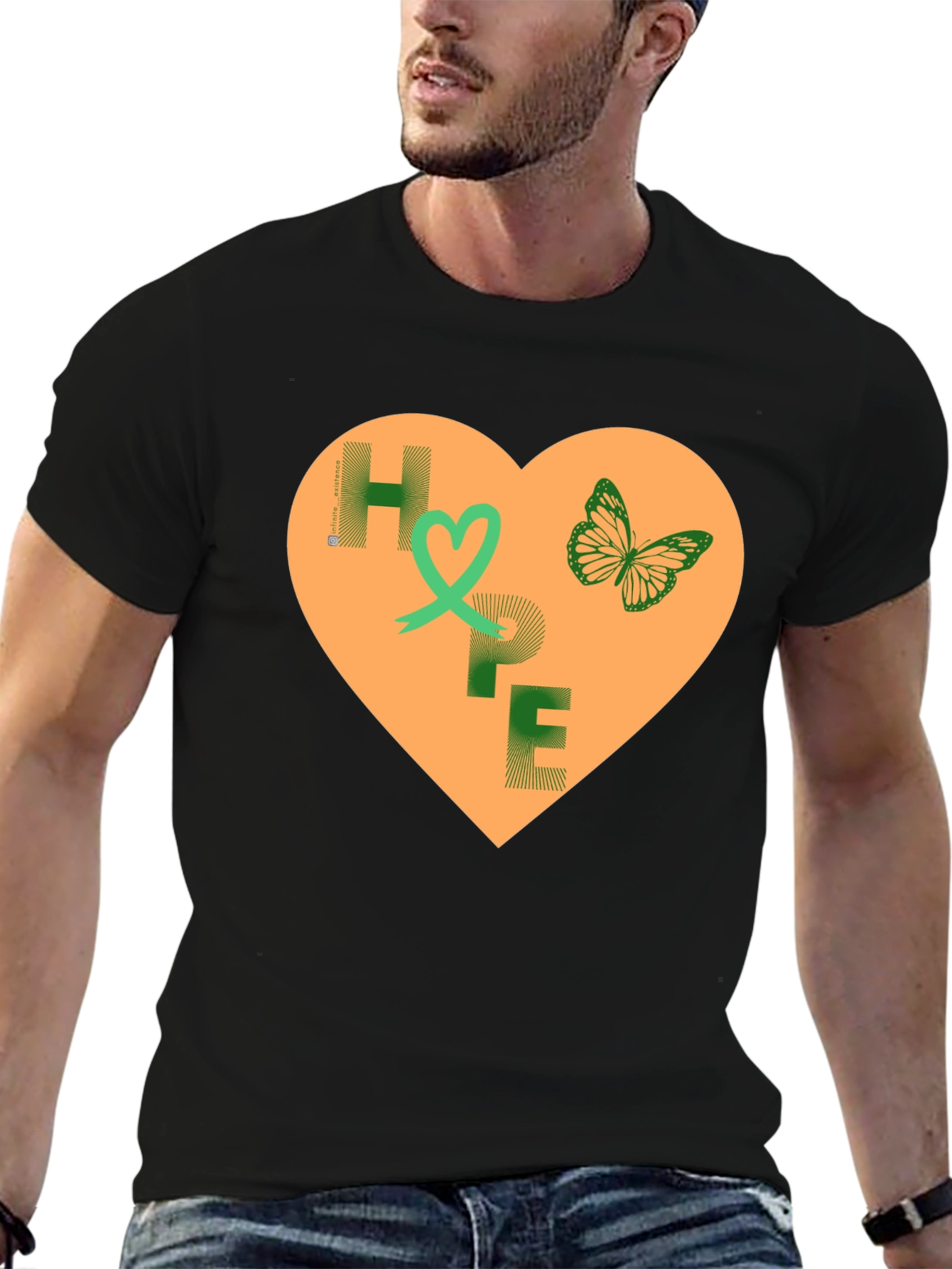 HOPE T-Shirt - Heart Butterfly Graphic Tee