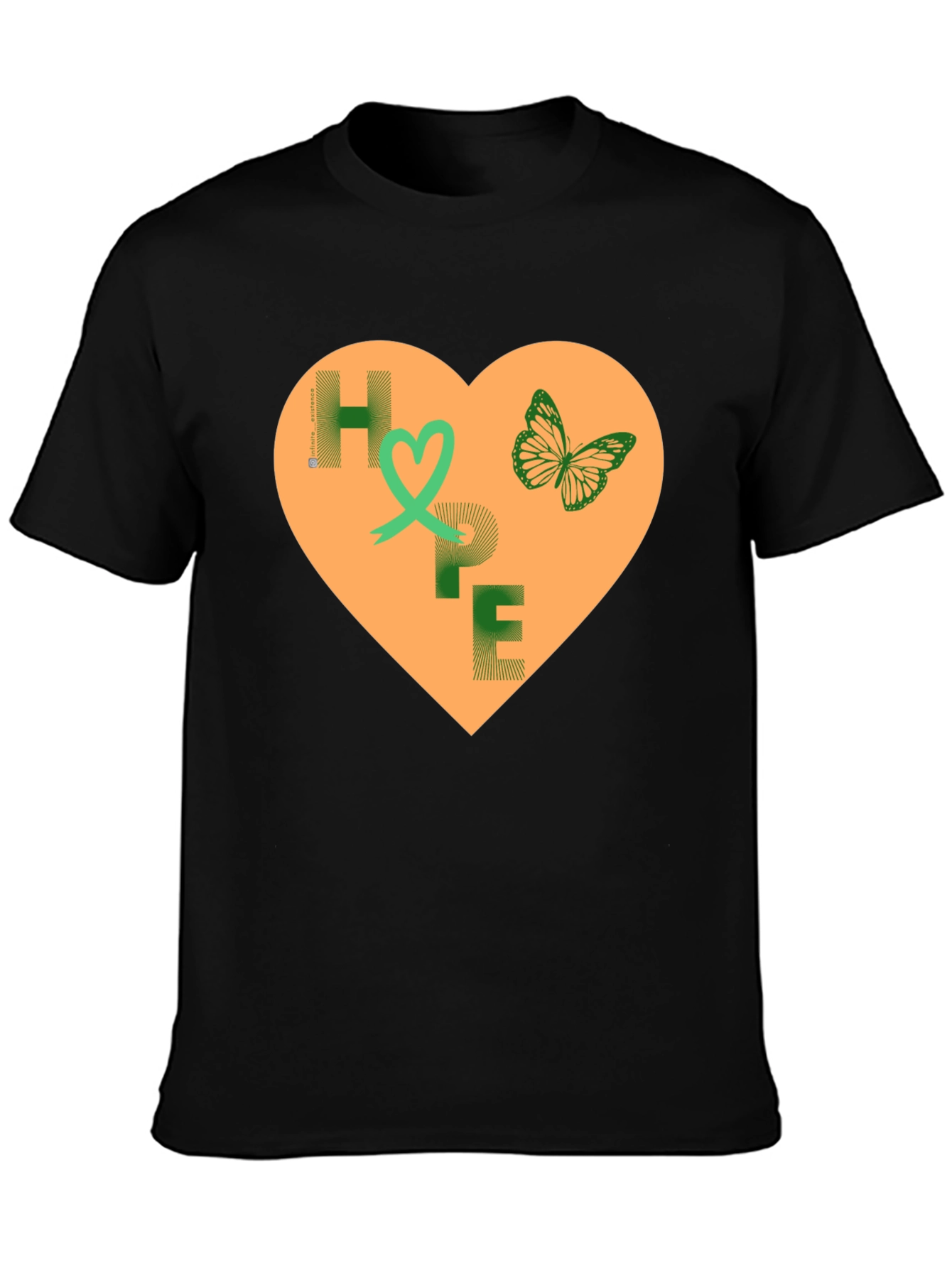 HOPE T-Shirt - Heart Butterfly Graphic Tee