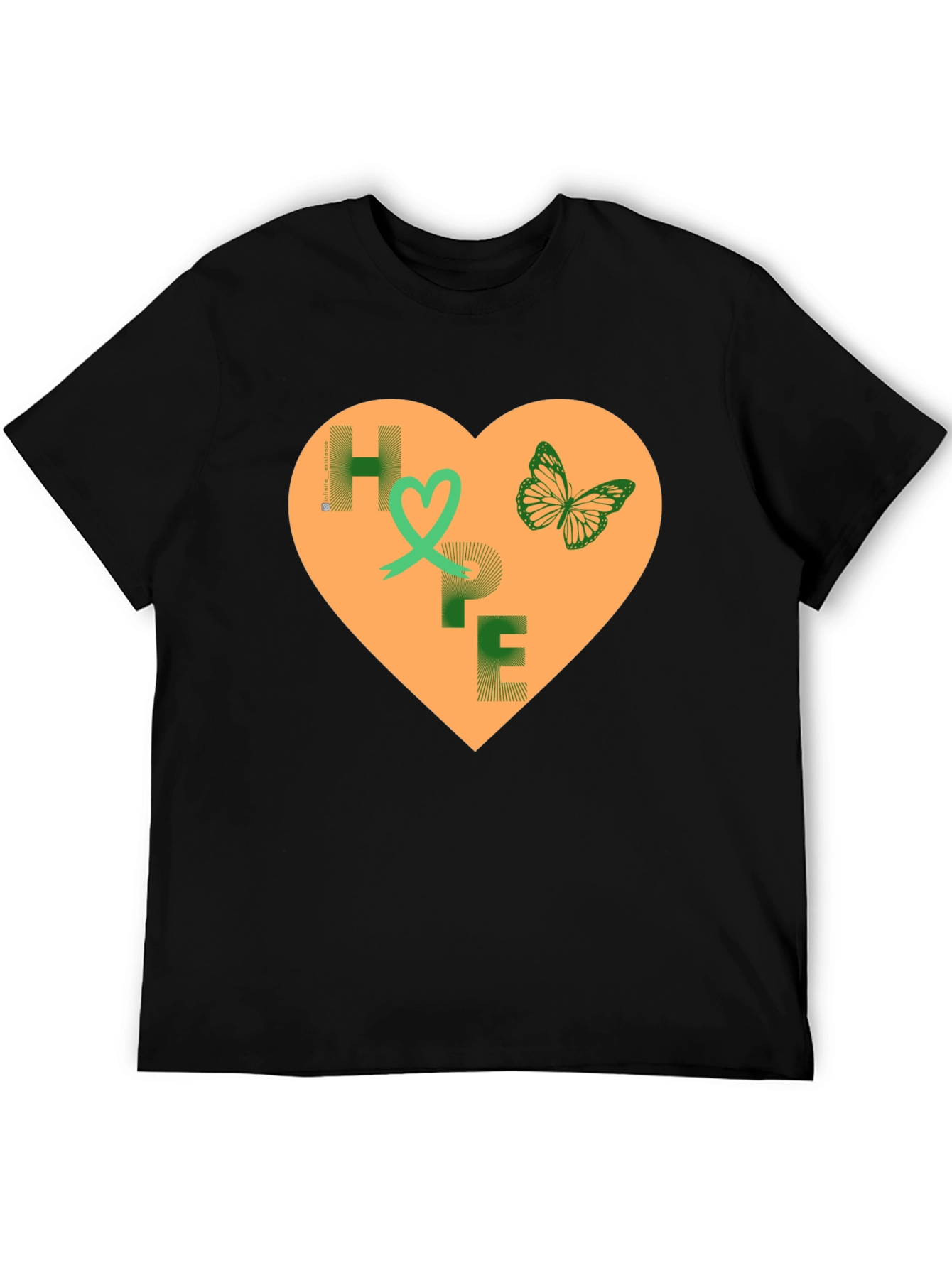 HOPE T-Shirt - Heart Butterfly Graphic Tee