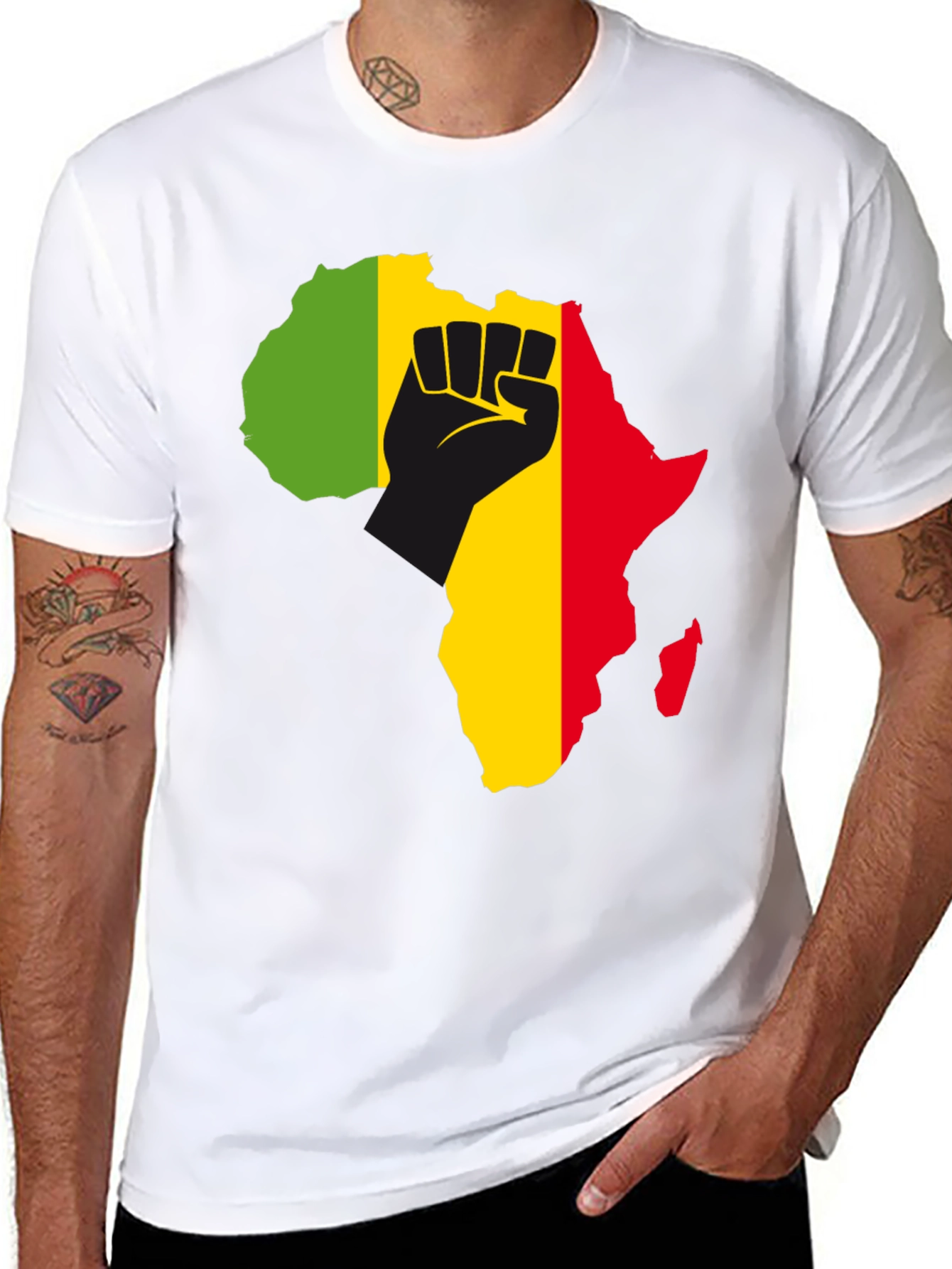 Africa Fist T-Shirt - Black Power Pride Tee