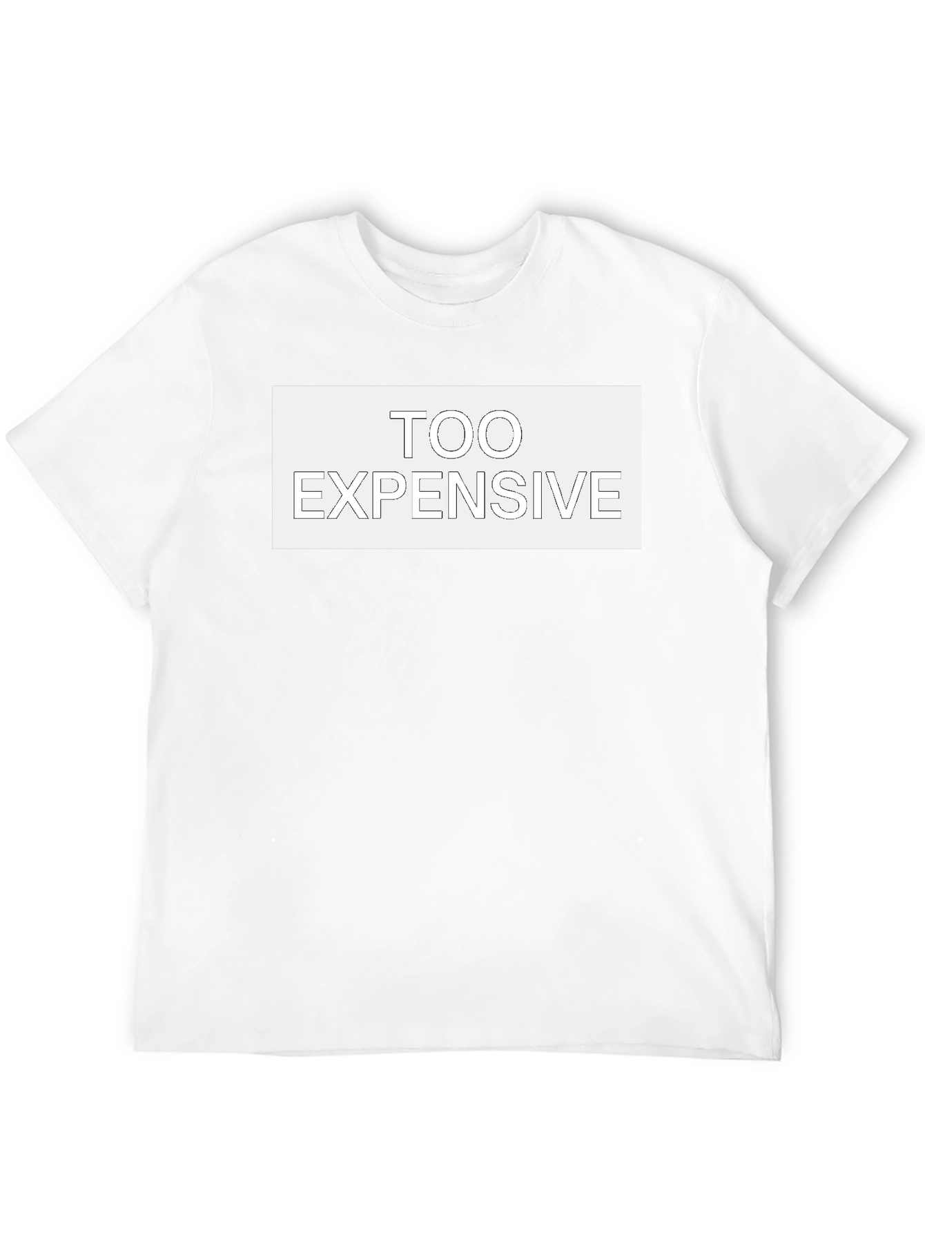 Too Expensive Graphic Tee - Mens Black Cotton T-Shirt