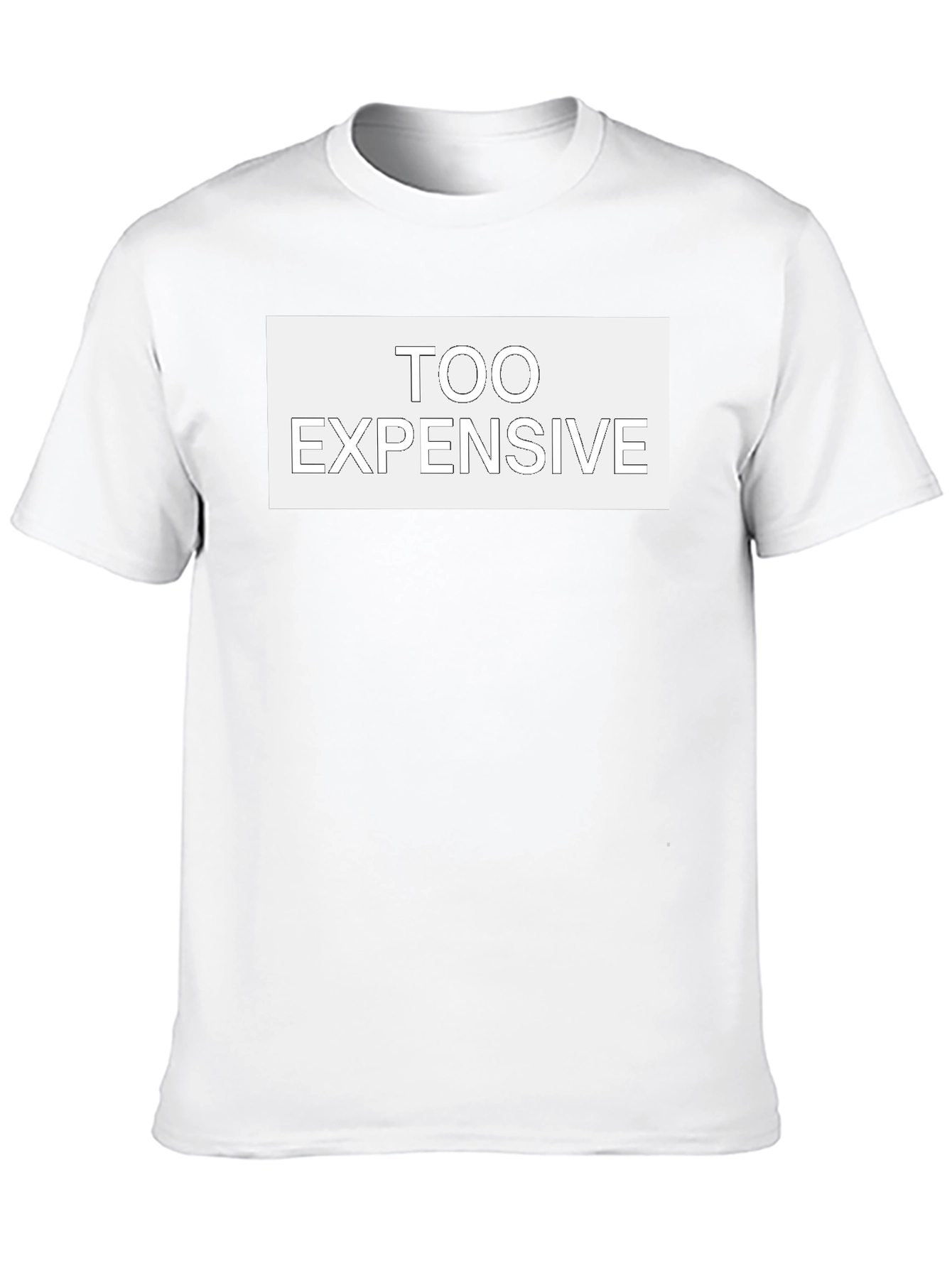 Too Expensive Graphic Tee - Mens Black Cotton T-Shirt
