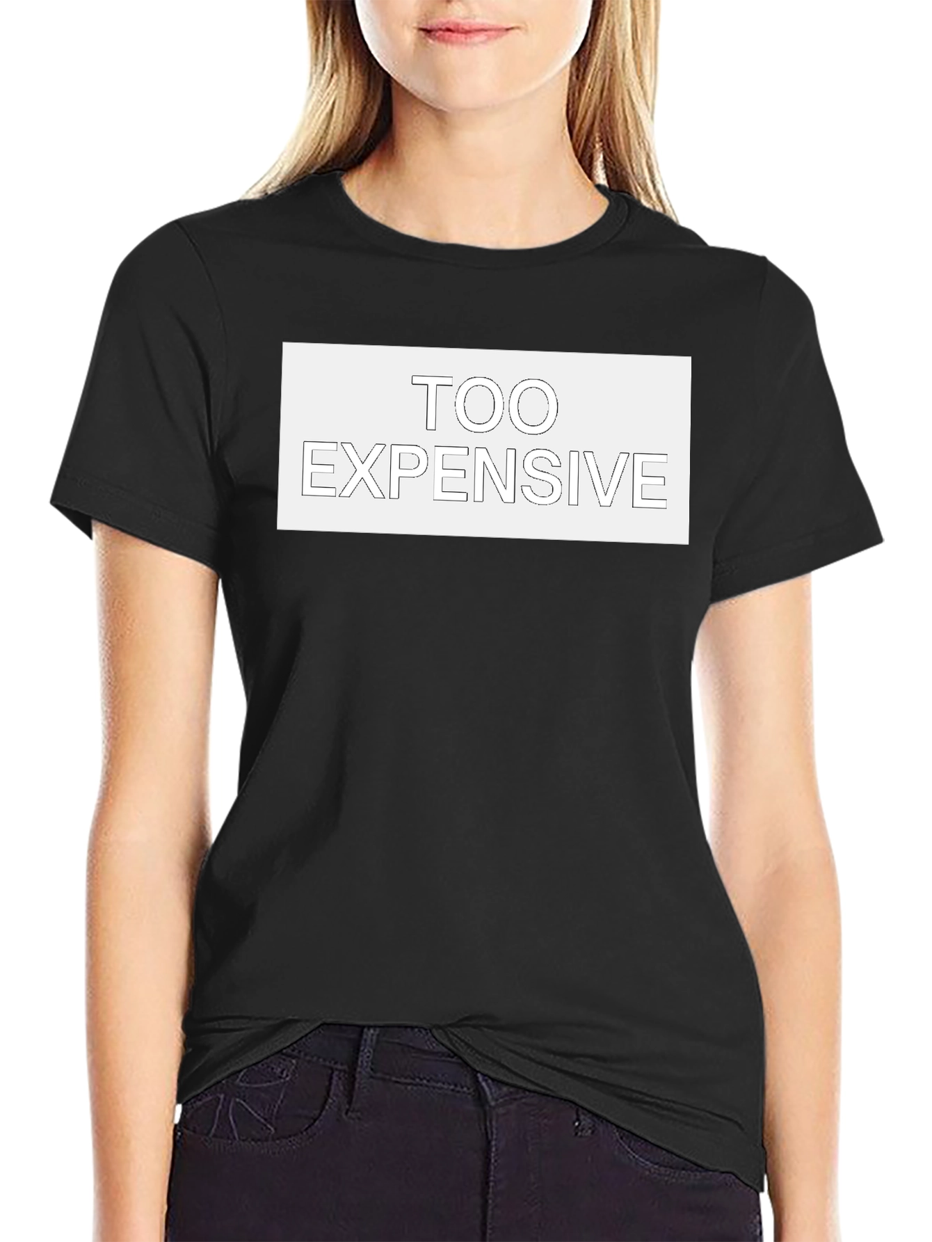 Too Expensive Graphic Tee - Mens Black Cotton T-Shirt