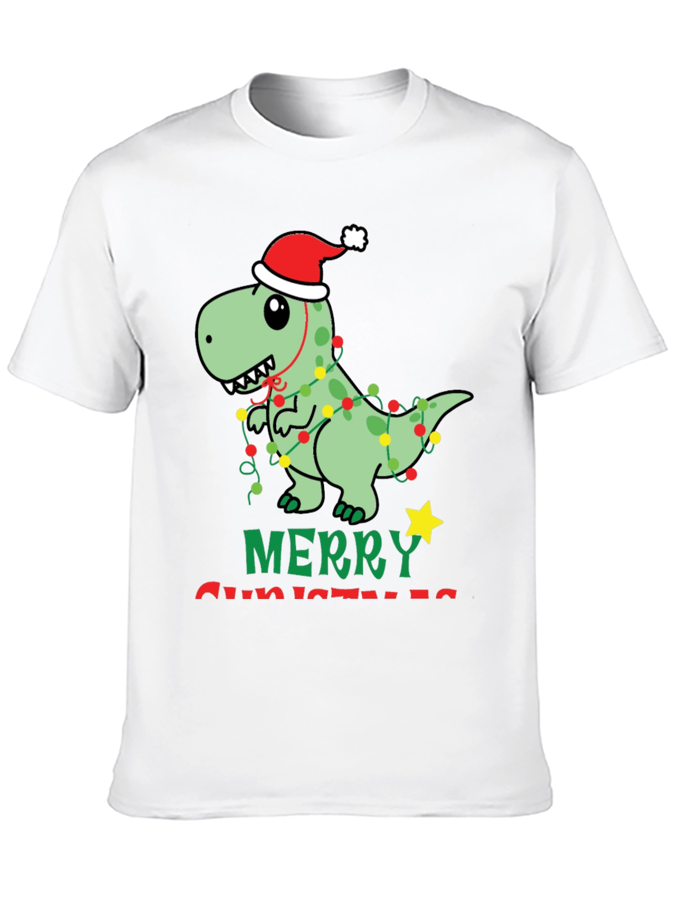 Festive Dinosaur Christmas T-Shirt