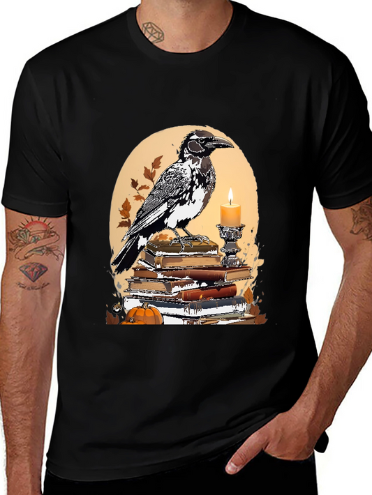 Raven and Books Graphic Tee