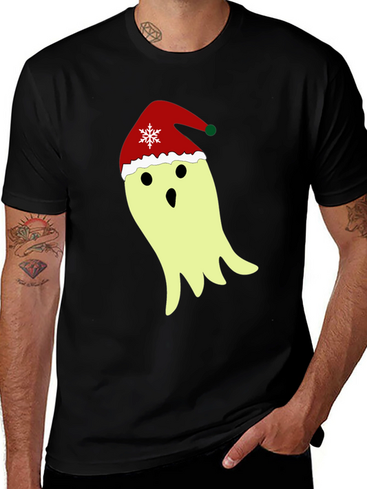 Festive Ghost T-Shirt - Christmas Holiday Spirit