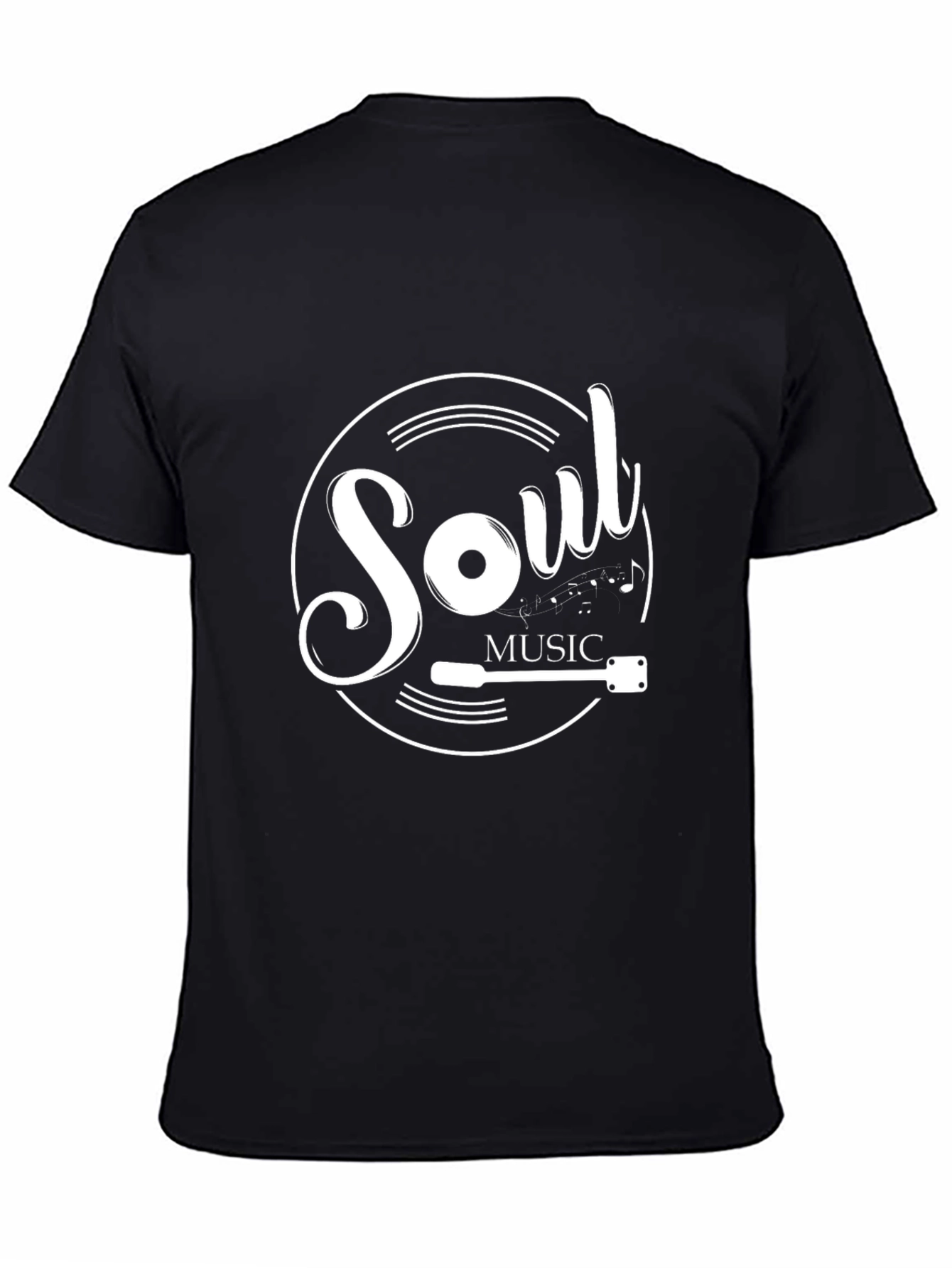 Soul Music Graphic Tee - Black Cotton Shirt