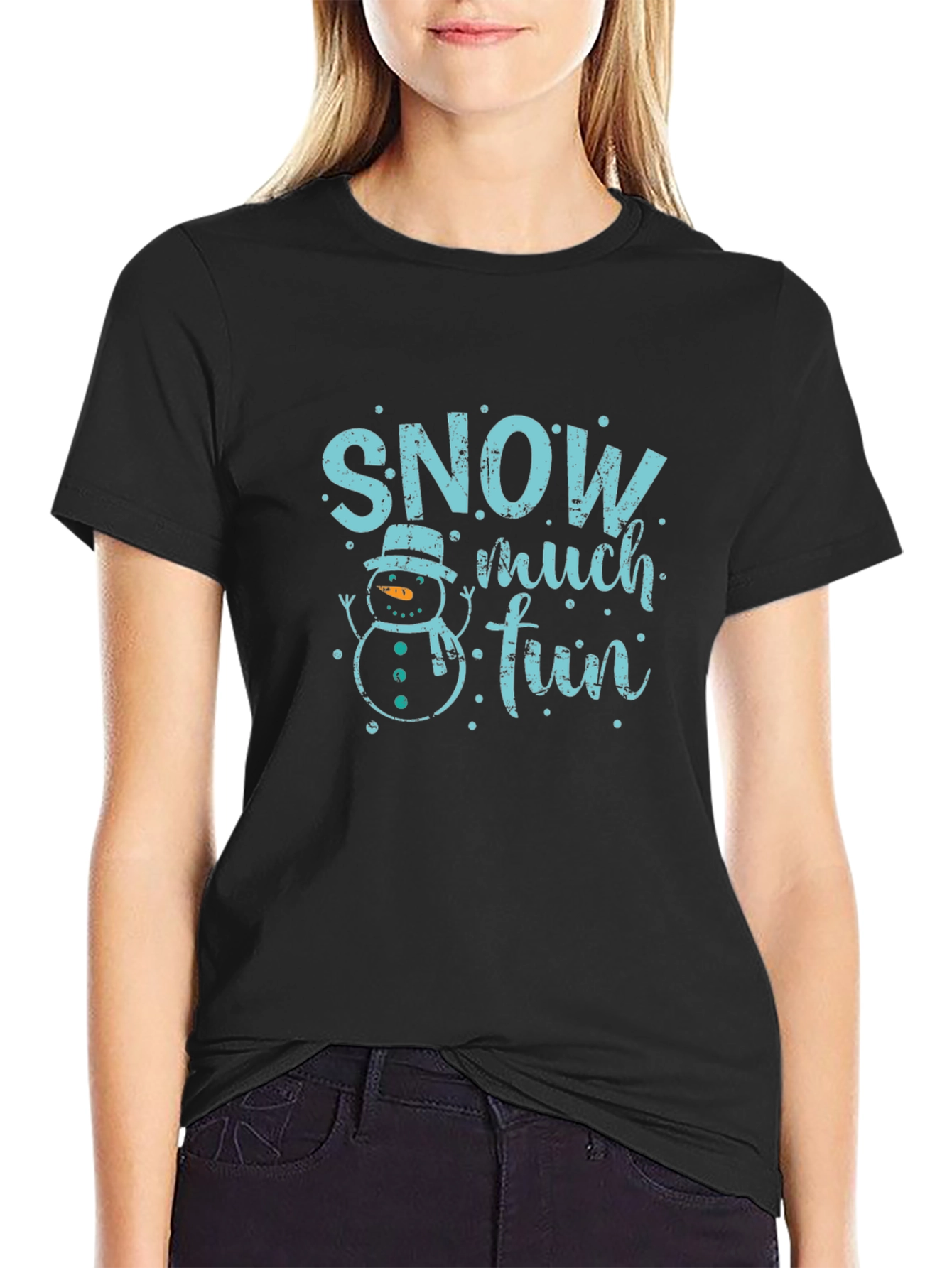 Snow Much Fun Graphic T-Shirt - Black