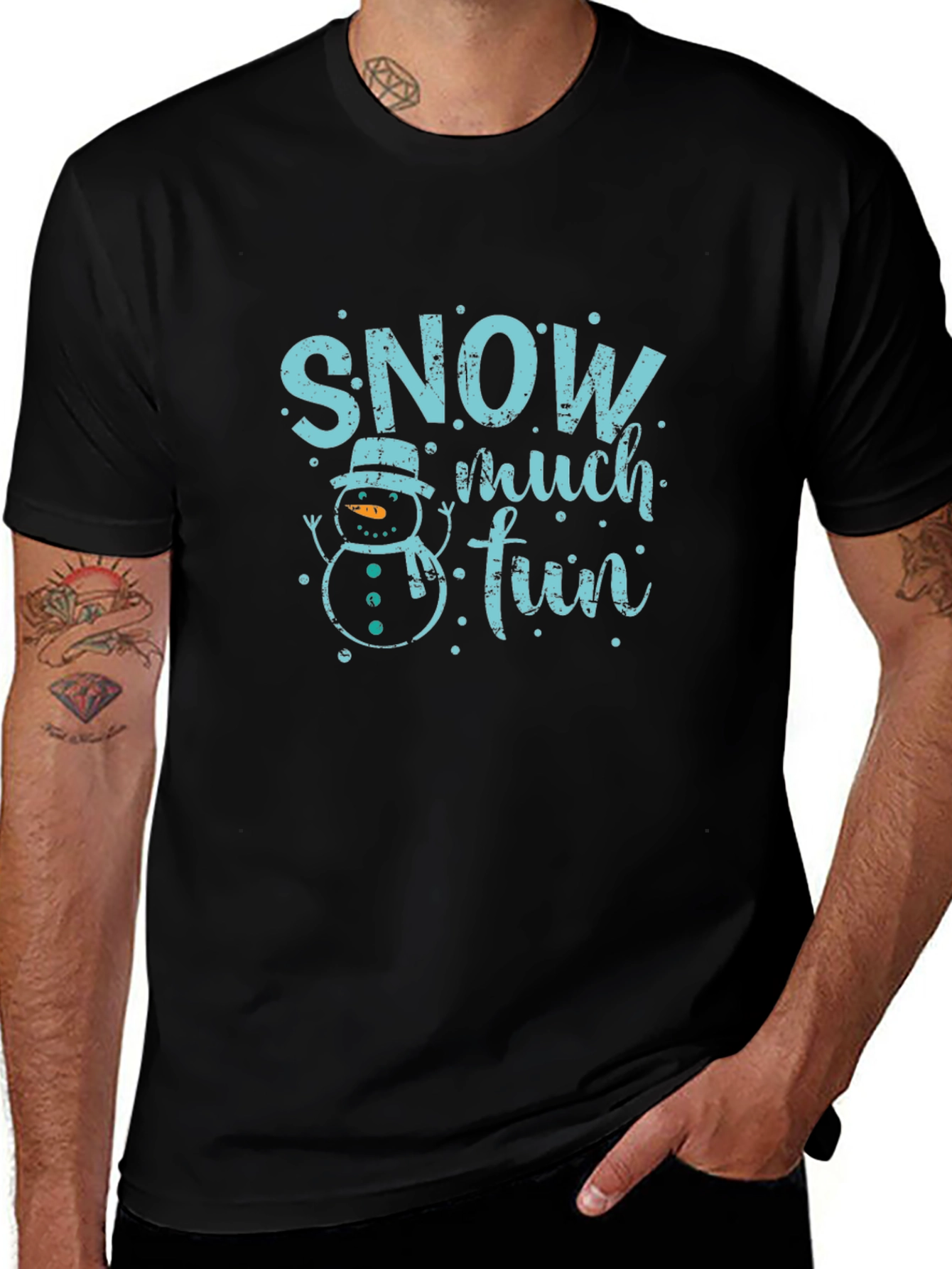Snow Much Fun Graphic T-Shirt - Black