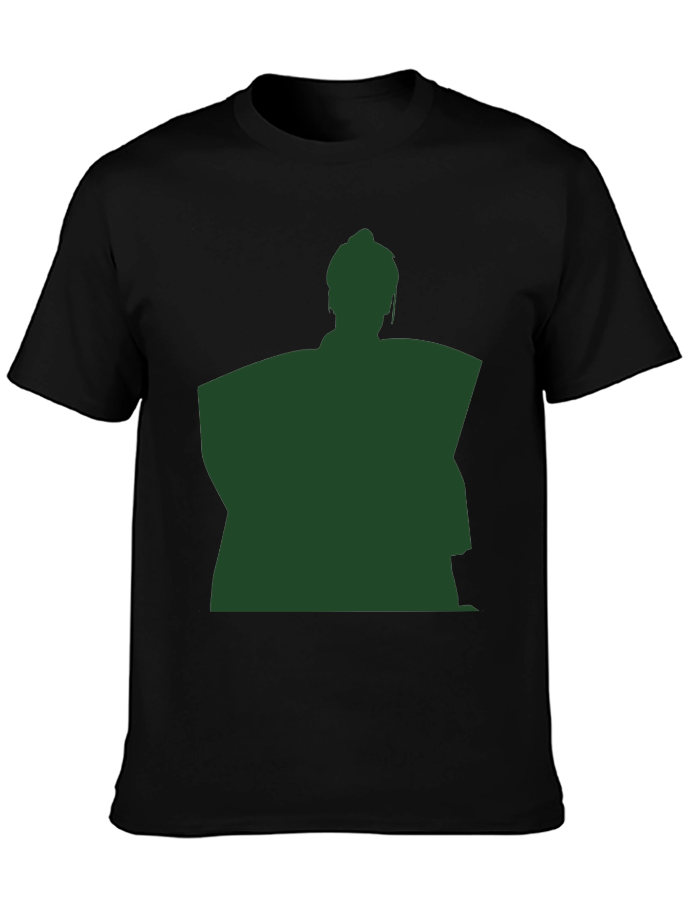 Sumo Wrestler Silhouette Graphic T-Shirt - Black