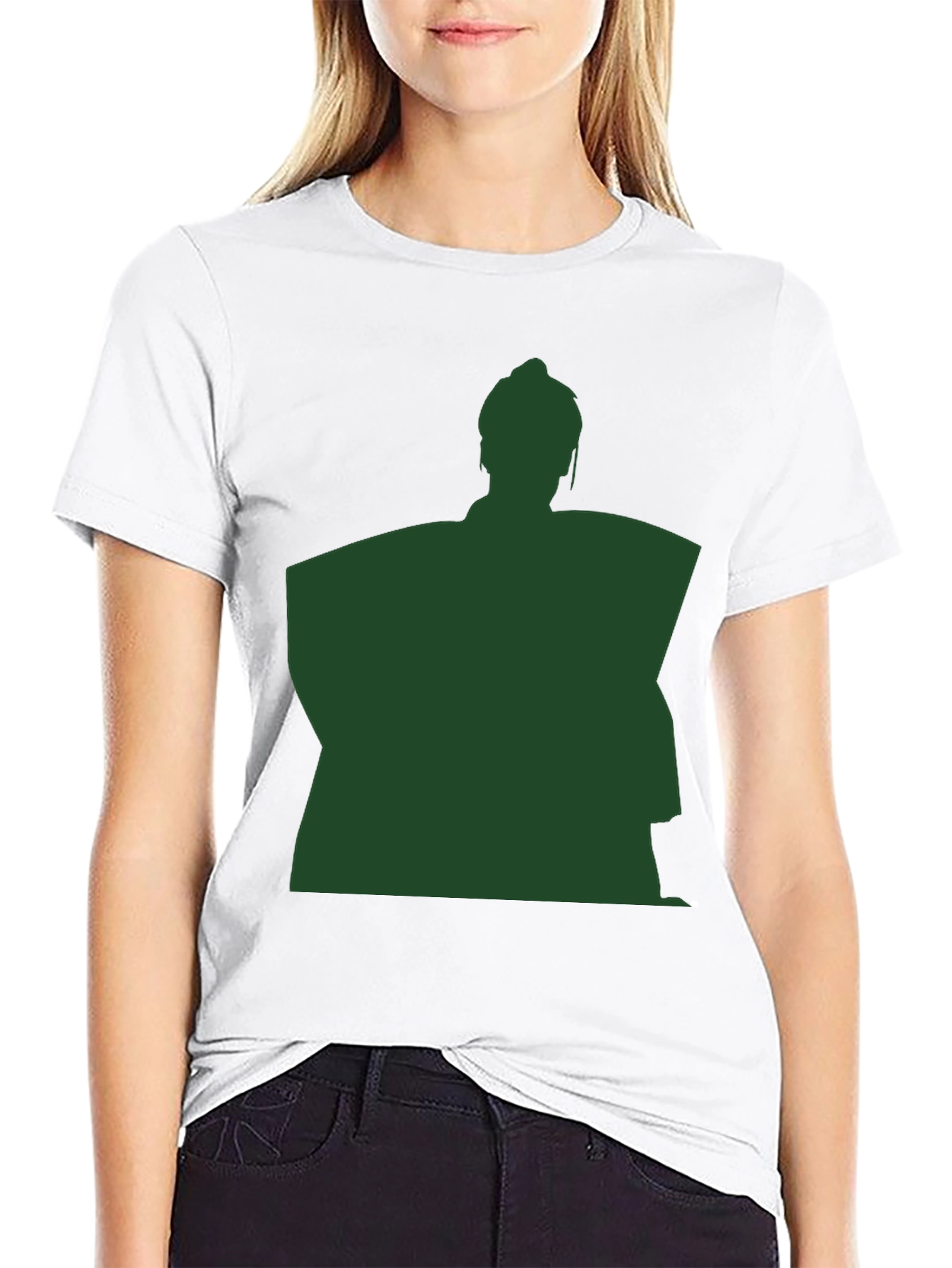 Sumo Wrestler Silhouette Graphic T-Shirt - Black