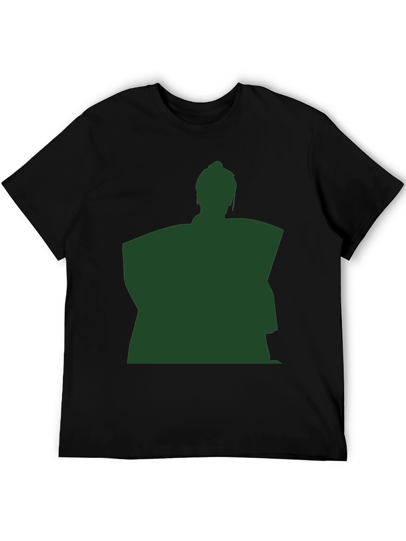 Sumo Wrestler Silhouette Graphic T-Shirt - Black