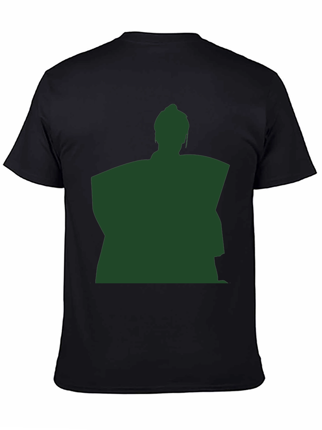Sumo Wrestler Silhouette Graphic T-Shirt - Black