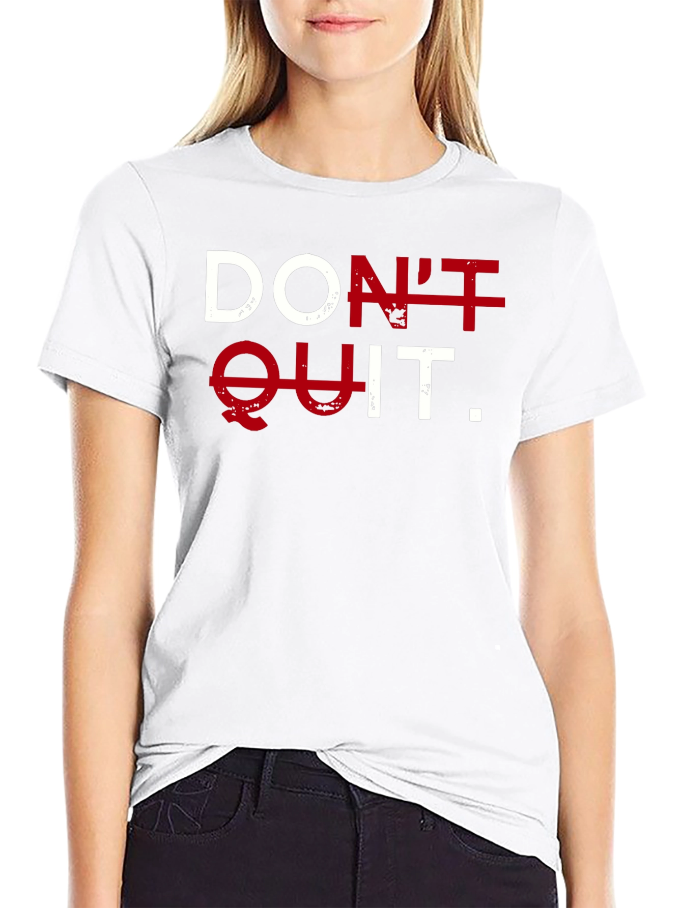Motivational Dont Quit T-Shirt - Black