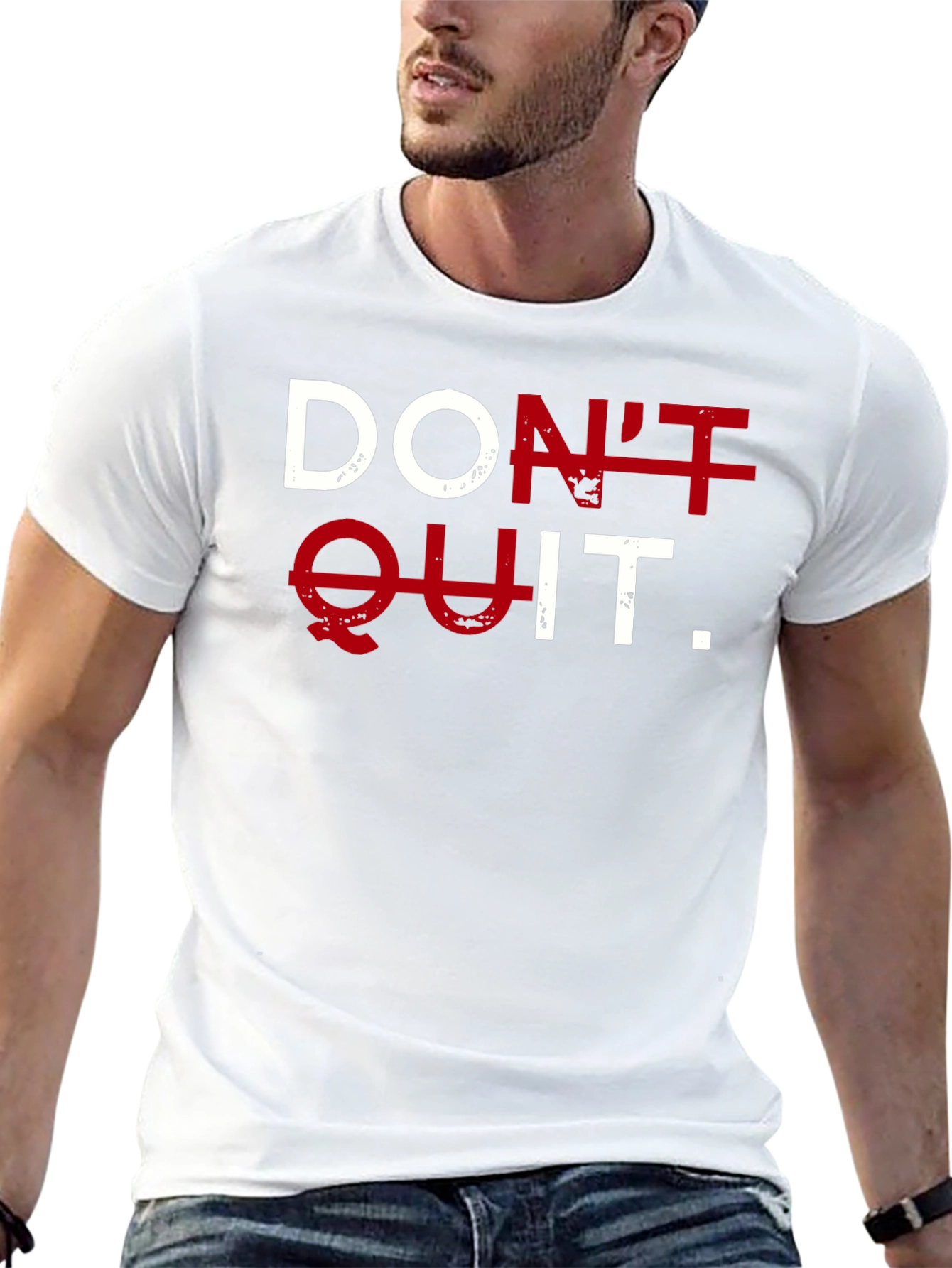 Motivational Dont Quit T-Shirt - Black