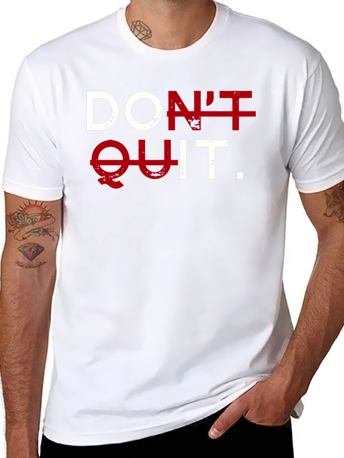 Motivational Dont Quit T-Shirt - Black
