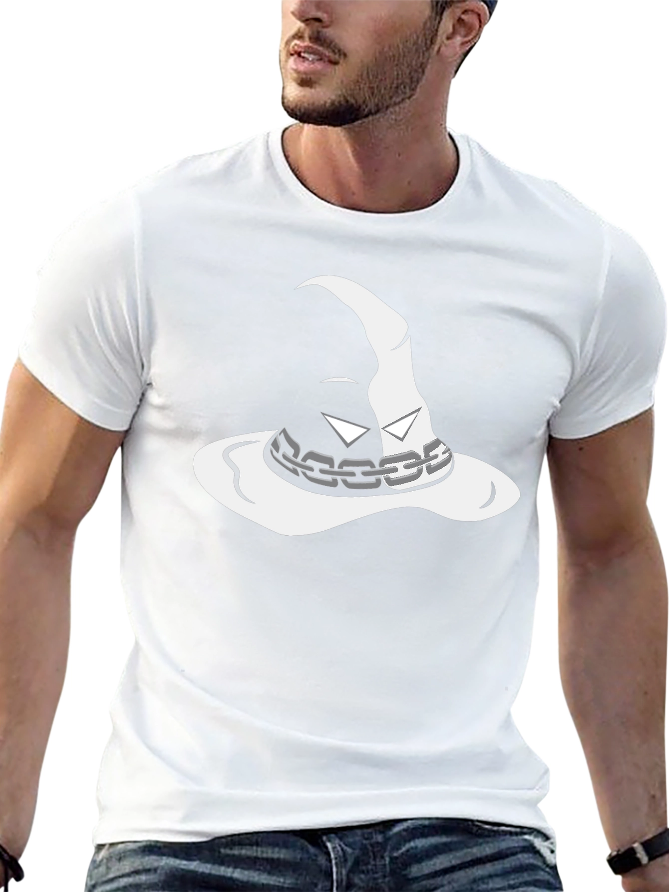 Mystic Wizard Hat Graphic Tee - Black