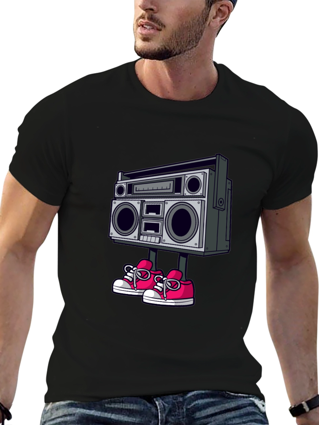 Boombox Walker Graphic Tee - Retro Style!