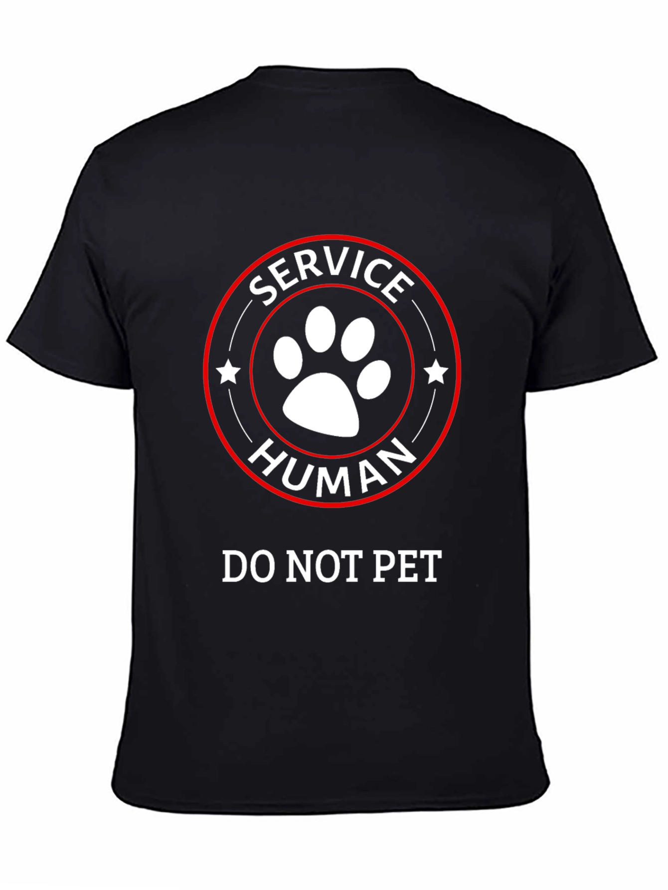 Service Human T-Shirt - Do Not Pet Funny Tee