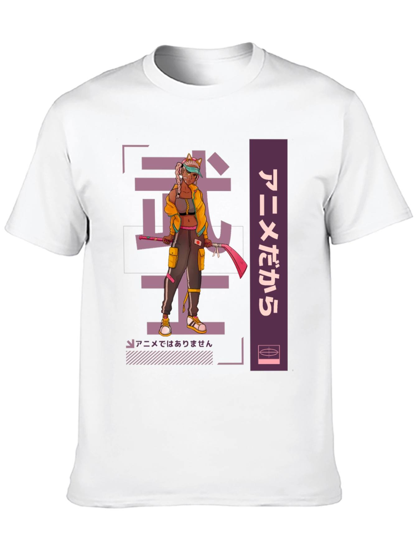 Anime Warrior Graphic Tee - Cool Streetwear Style