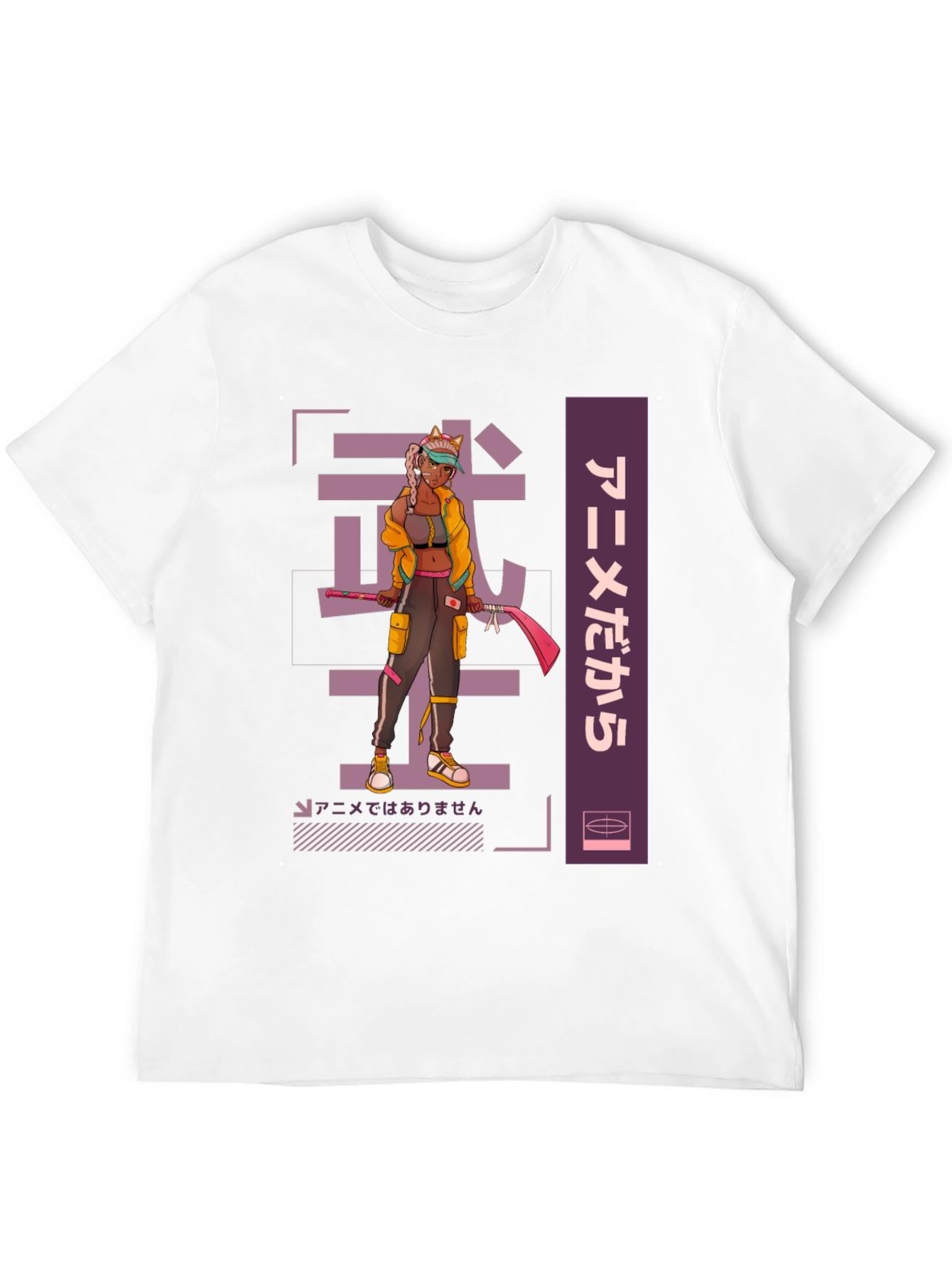 Anime Warrior Graphic Tee - Cool Streetwear Style