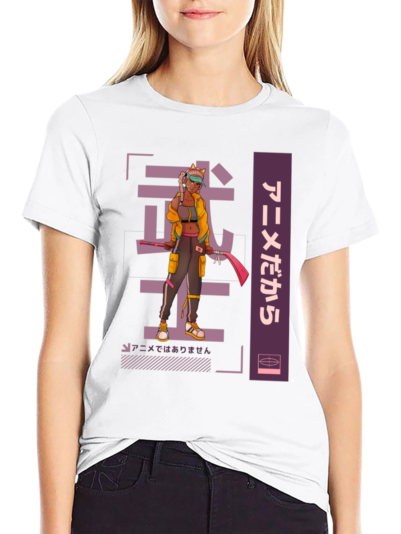 Anime Warrior Graphic Tee - Cool Streetwear Style