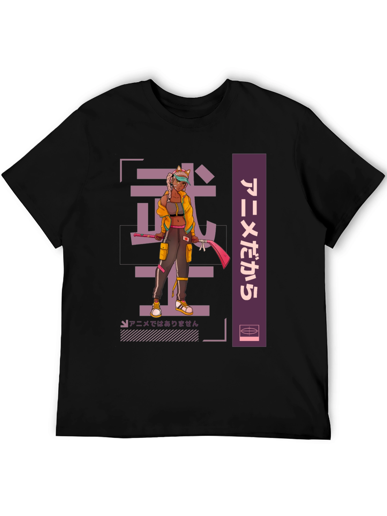 Anime Warrior Graphic Tee - Cool Streetwear Style