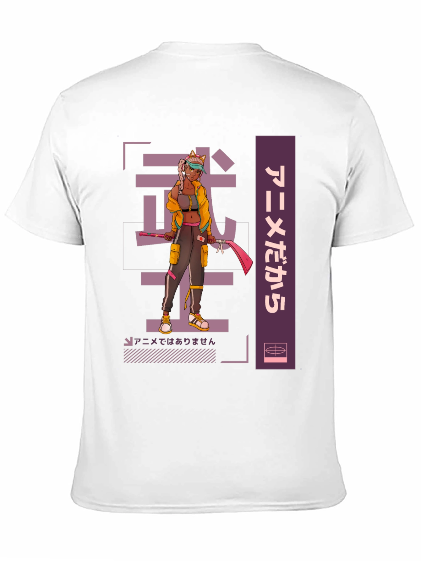 Anime Warrior Graphic Tee - Cool Streetwear Style