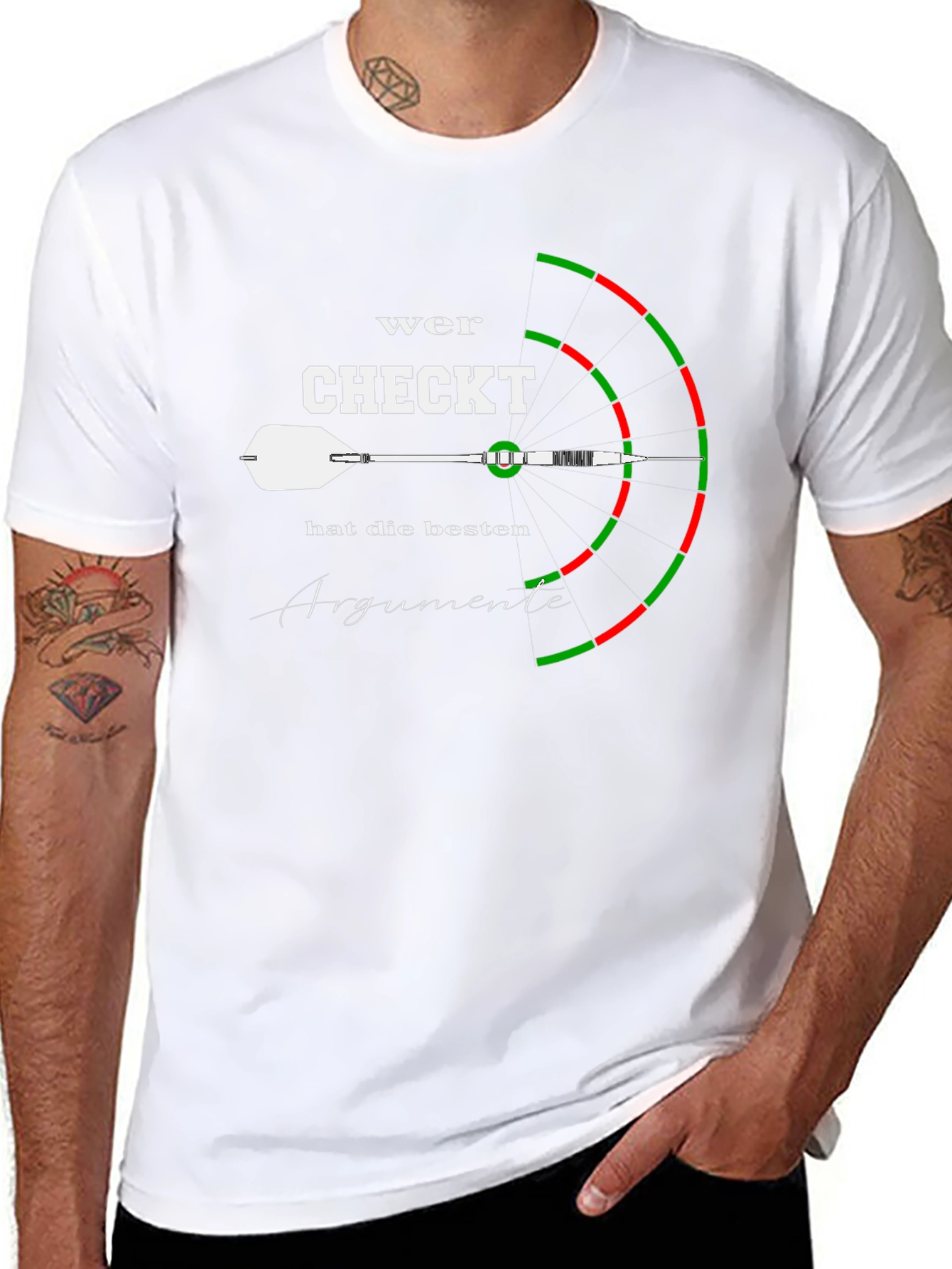 Wer Checkt Darts T-Shirt - Best Arguments Tee