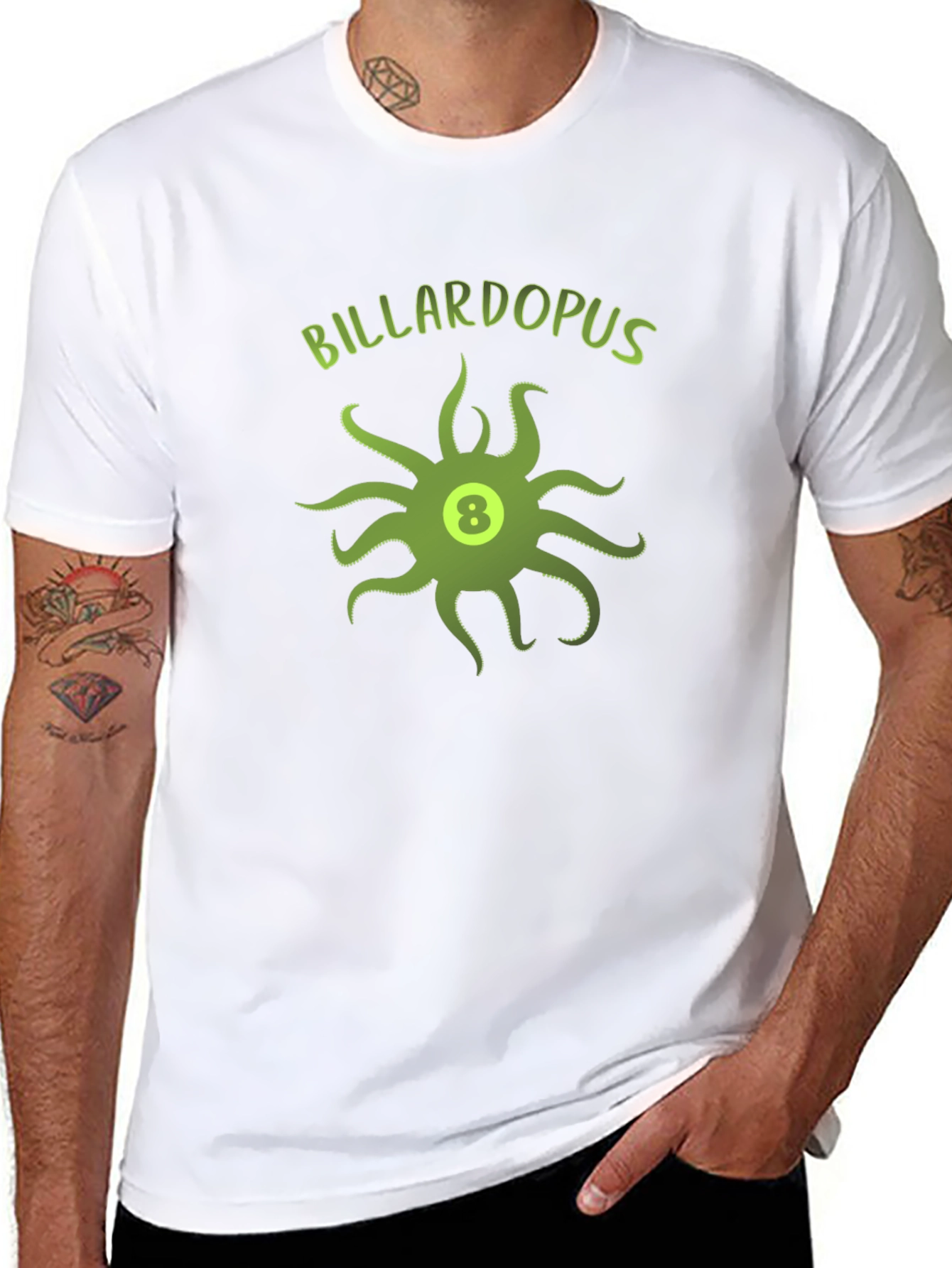 Billardopus T-Shirt - Eight Ball Octopus Design