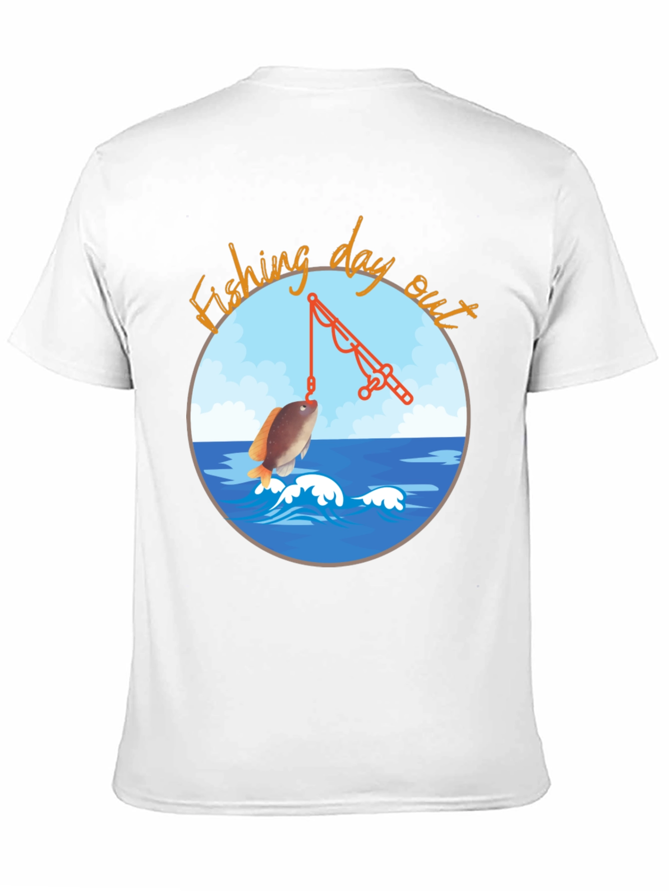Fishing Day Out Black T-Shirt