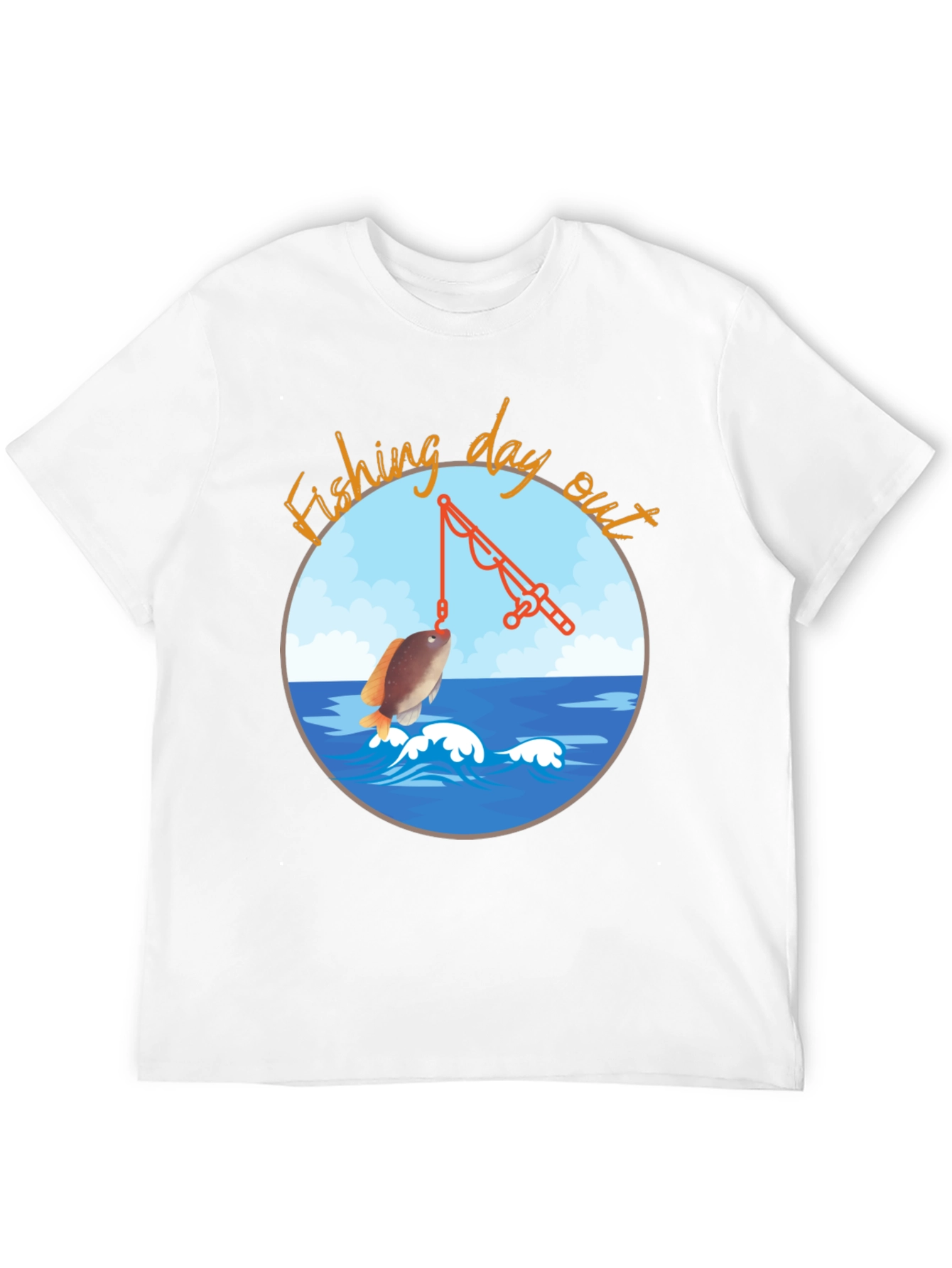 Fishing Day Out Black T-Shirt