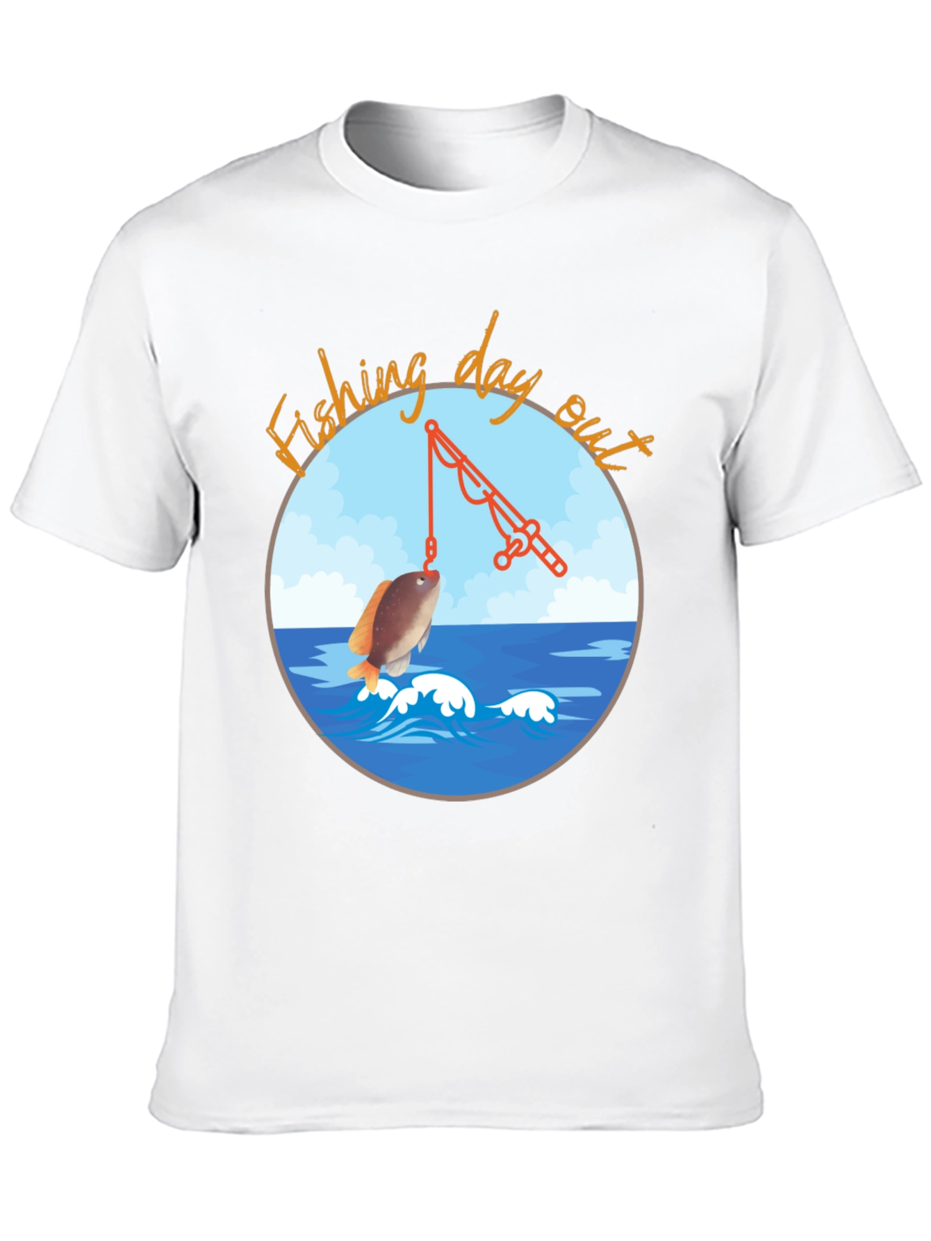Fishing Day Out Black T-Shirt