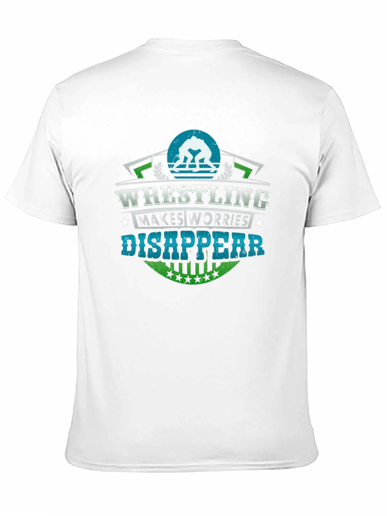 Wrestling Makes Worries Disappear Black T-Shirt
