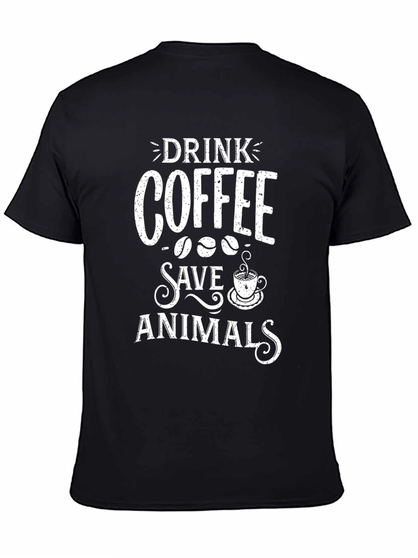 Drink Coffee Save Animals T-Shirt Novelty Top
