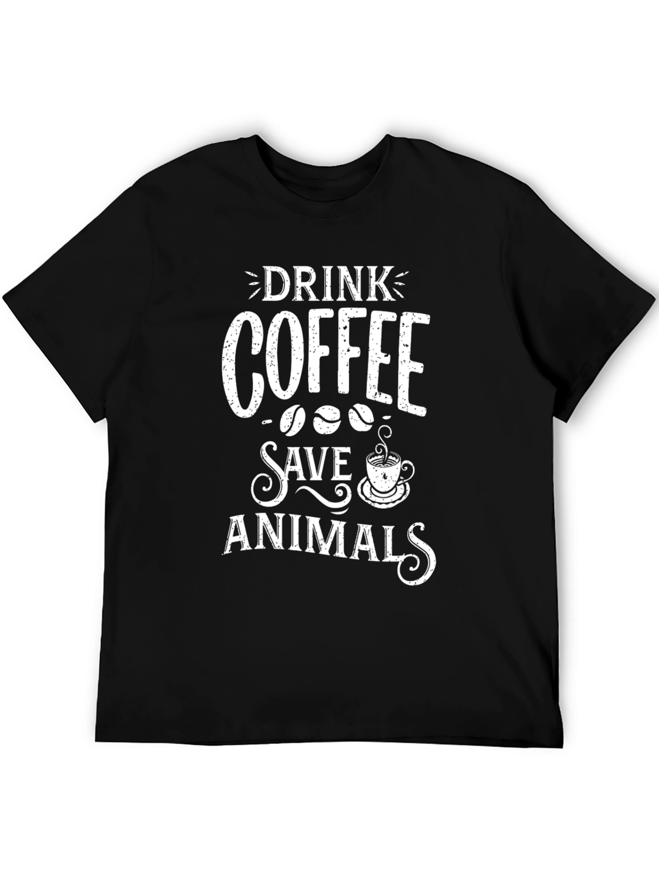 Drink Coffee Save Animals T-Shirt Novelty Top