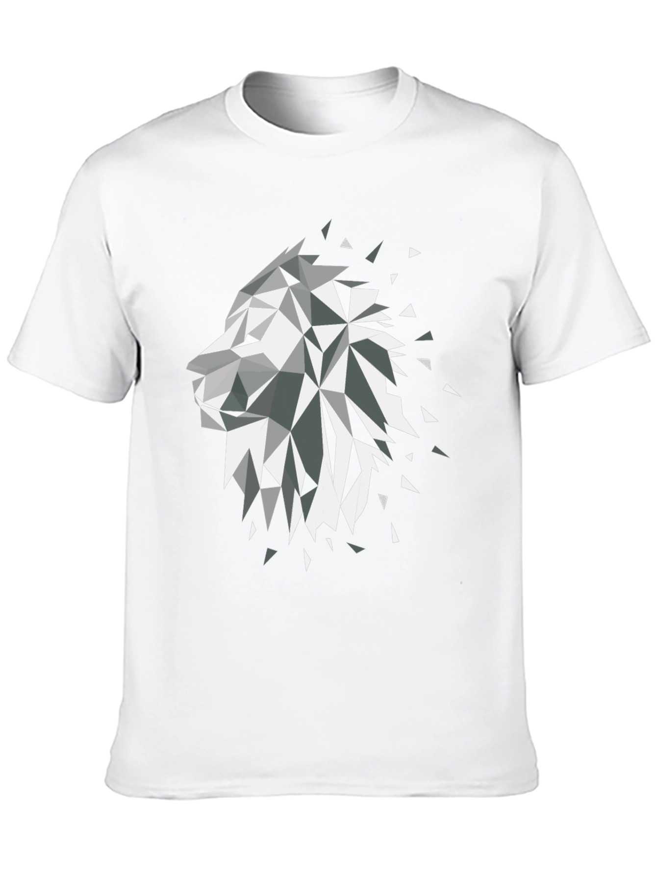 Geometric Lion Black Graphic Tee